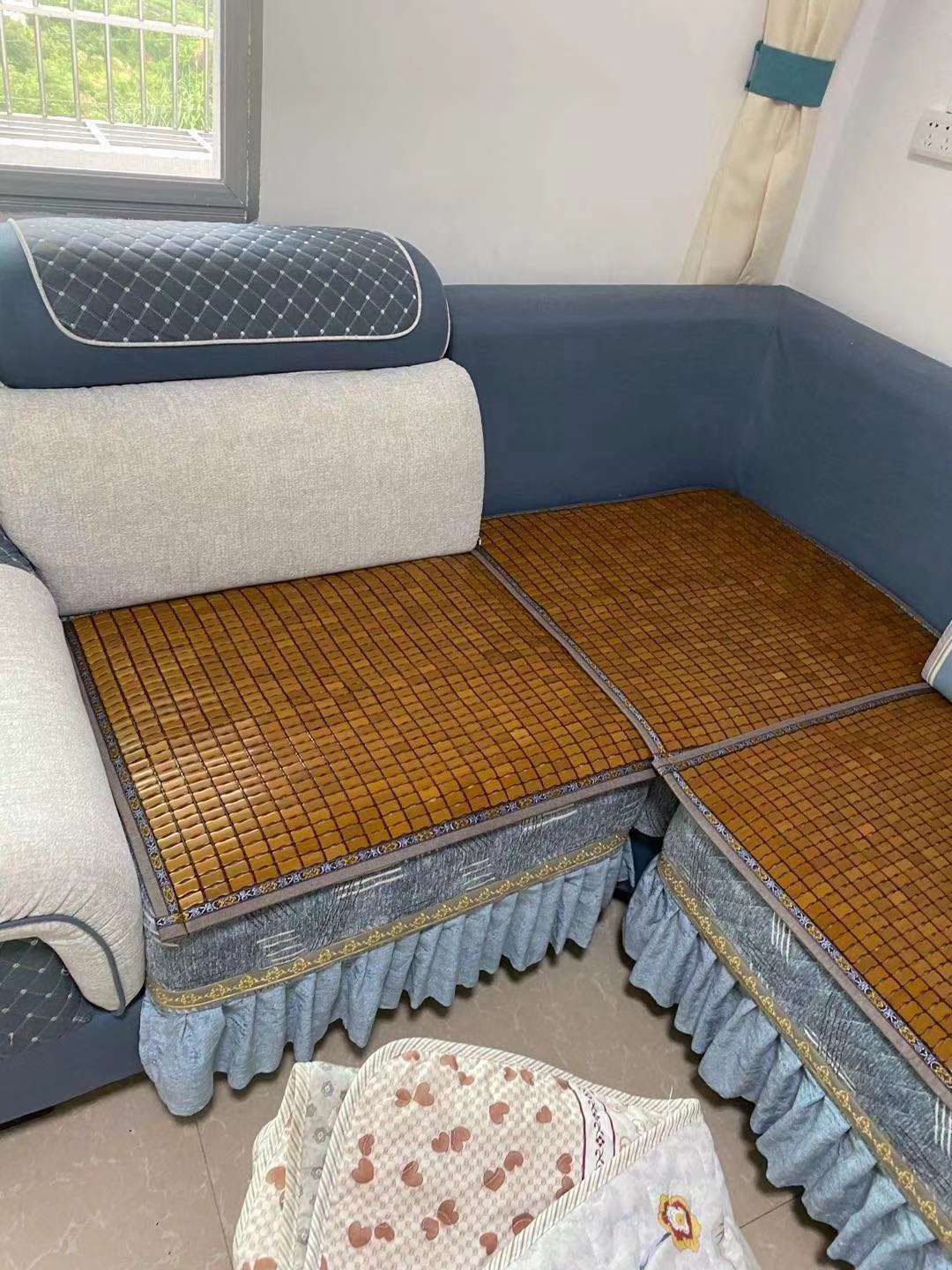 麻将麻布两套沙发垫沙发布艺沙发垫配套雪尼尔意大利绒荷兰绒私人订制全包半包细节图