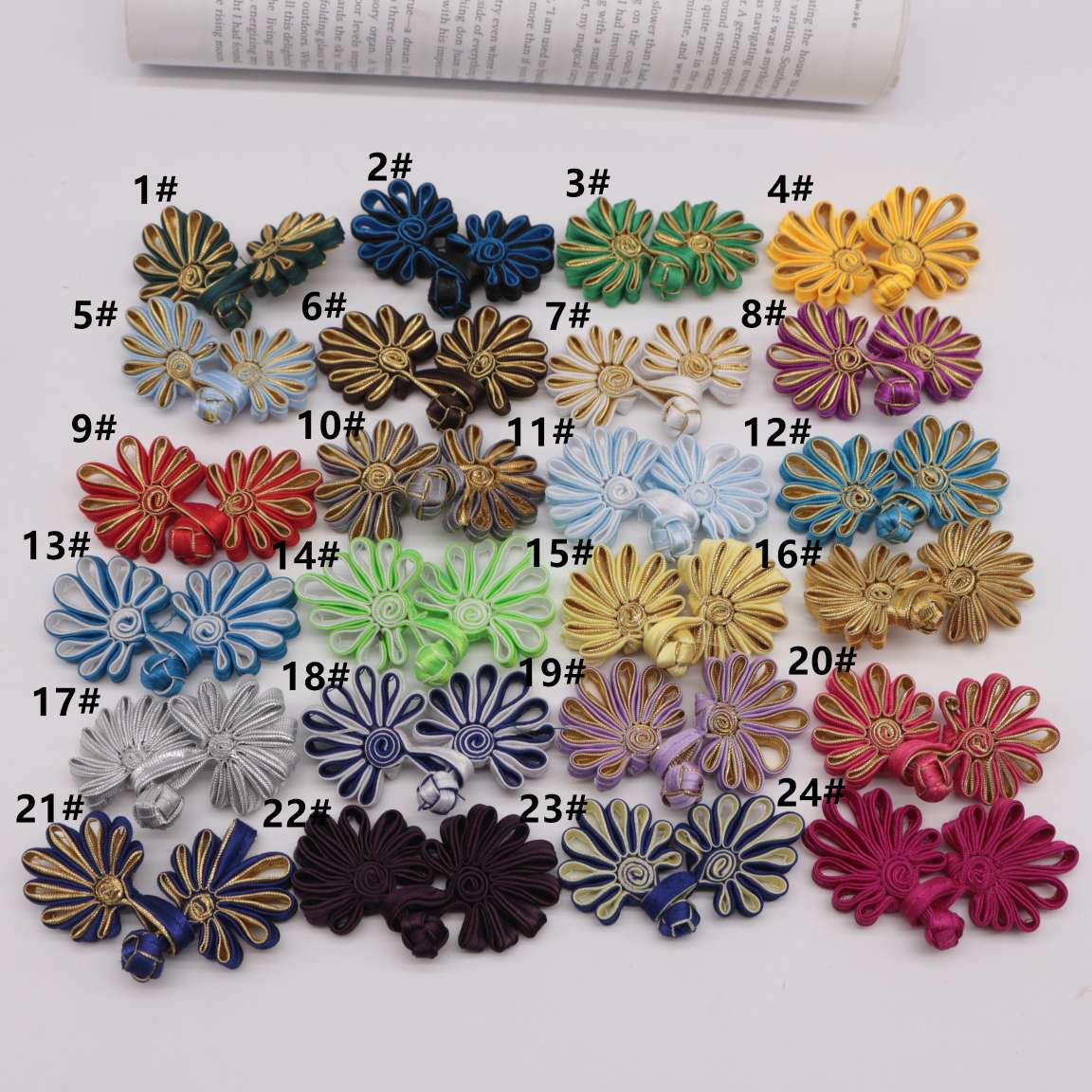 中国旗袍汉服手工菊花布扣民族服装古装手工汉服扣