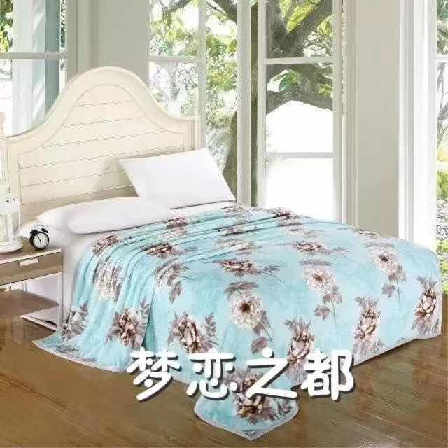2020新款厂家直销2m*2.3m多功能水晶绒蓝底花