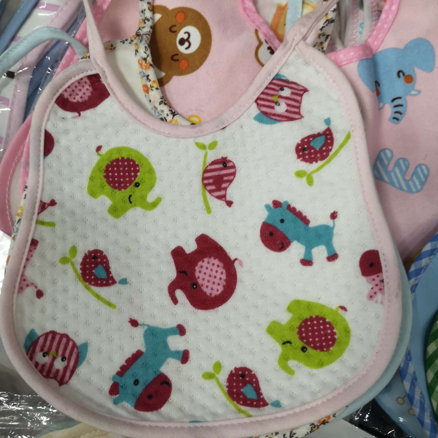 Waterproof drool pocket animal square mask type bib baby drool towel hand bib cotton bib thumbnail