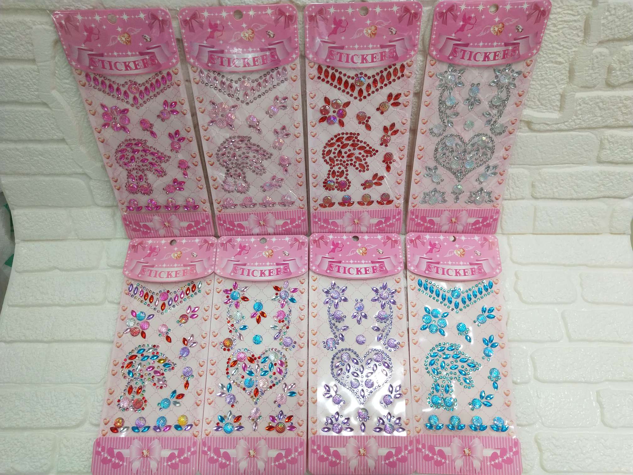 树脂水钻车贴 汽车内饰钻石贴 创意亚克力贴钻 树脂爱心贴钻 混款混色