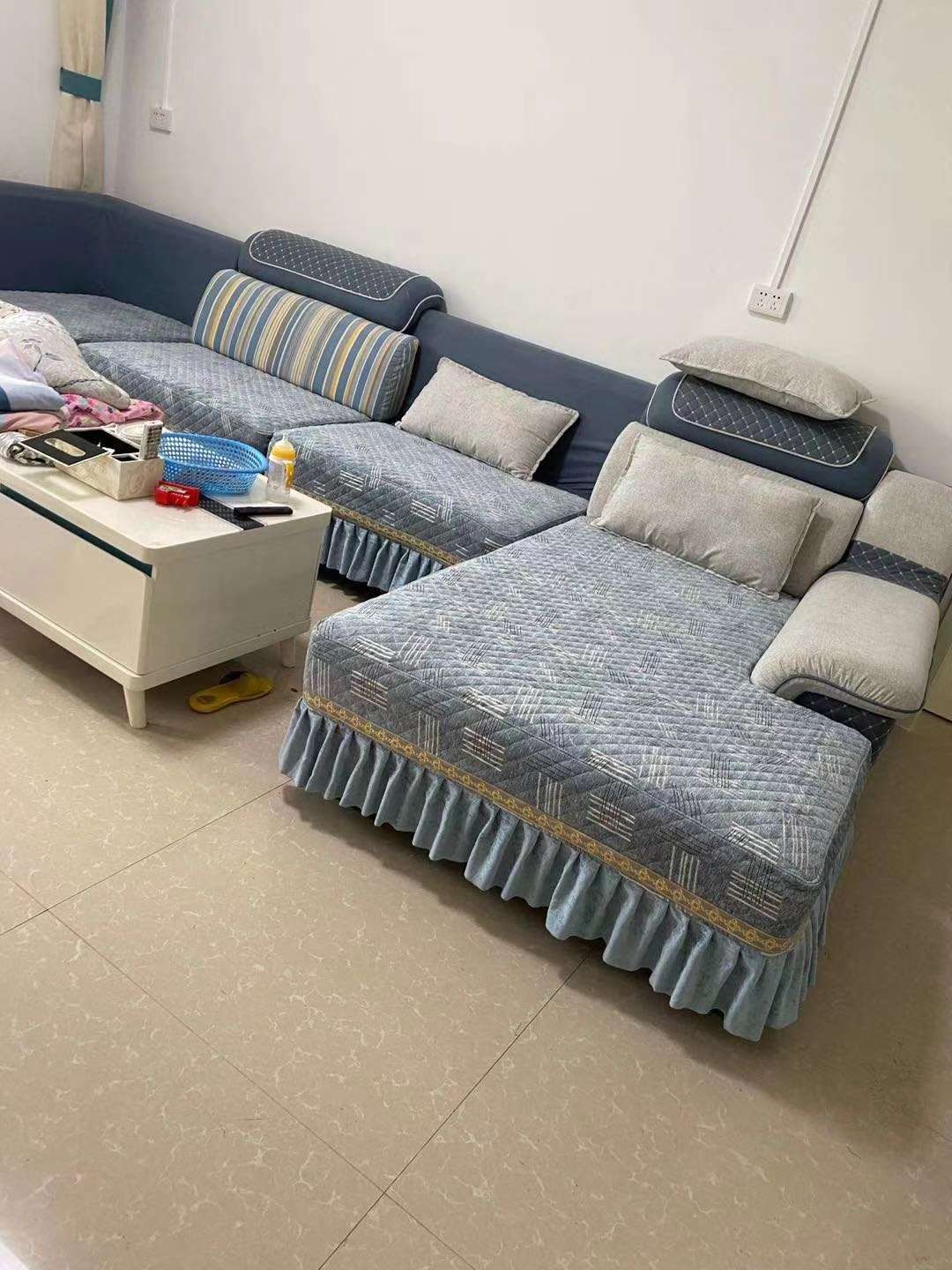 麻将麻布两套沙发垫沙发布艺沙发垫配套雪尼尔意大利绒荷兰绒私人订制全包半包产品图