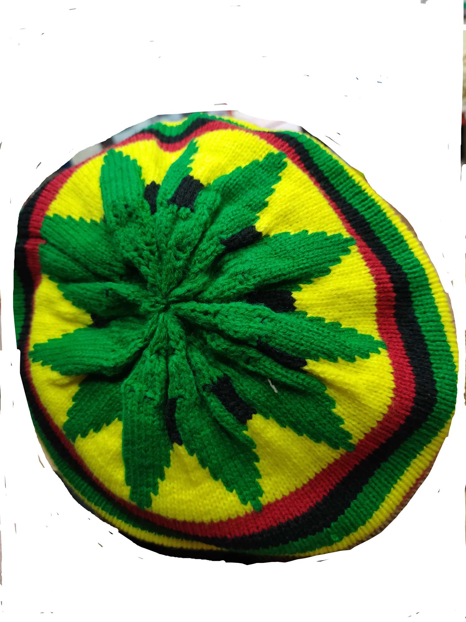 European And American Festival Hats Black Green Yellow Red Black Hat Octagonal Striped Watermelon Hat, Jamaica Application Scenario