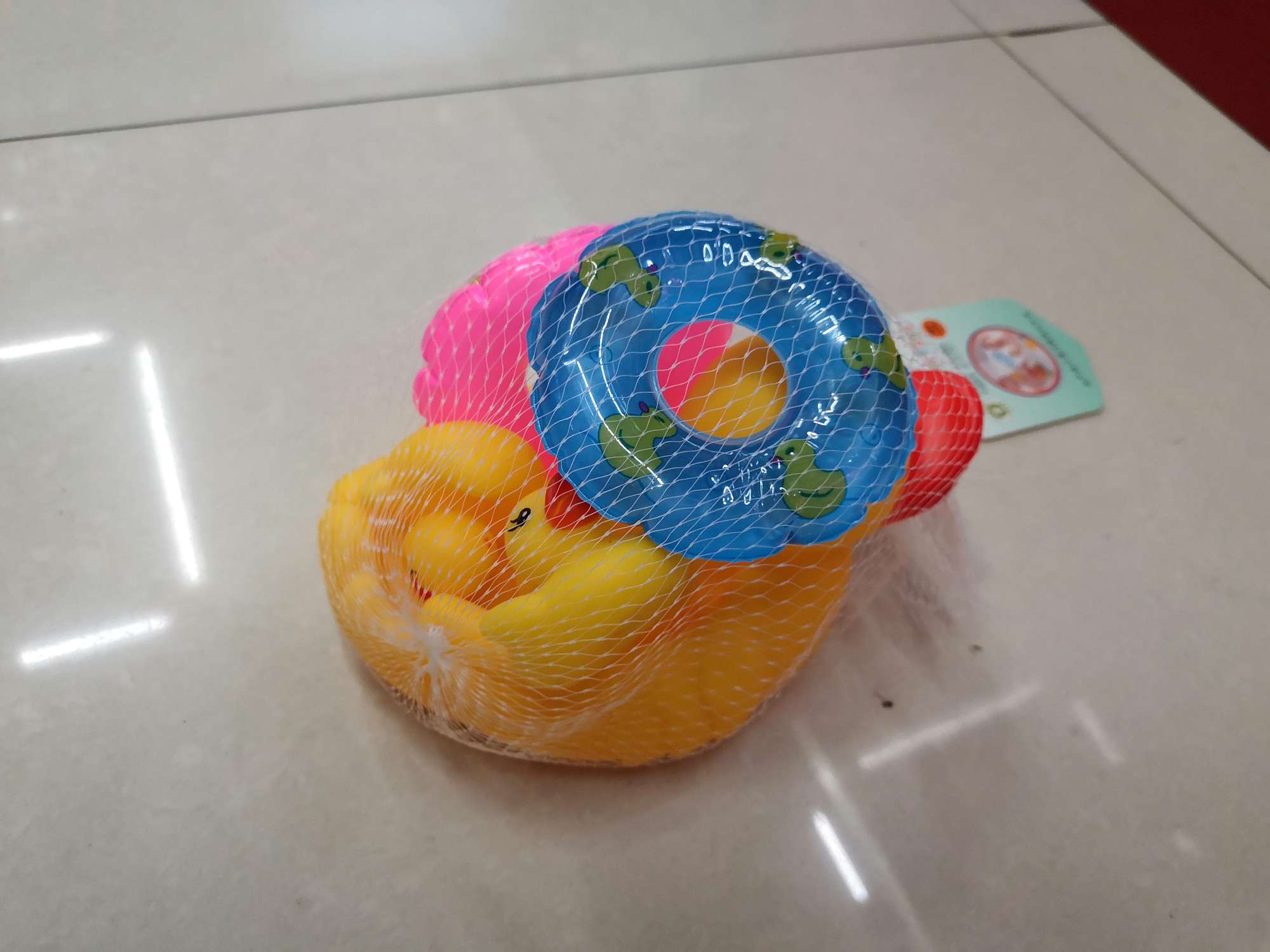 网袋游泳圈鸭子细节图