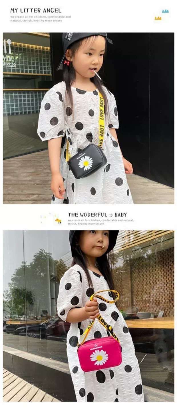 女童包包时尚斜挎包可爱新小包洋气时尚网红儿童潮流行新款女孩包白底实物图