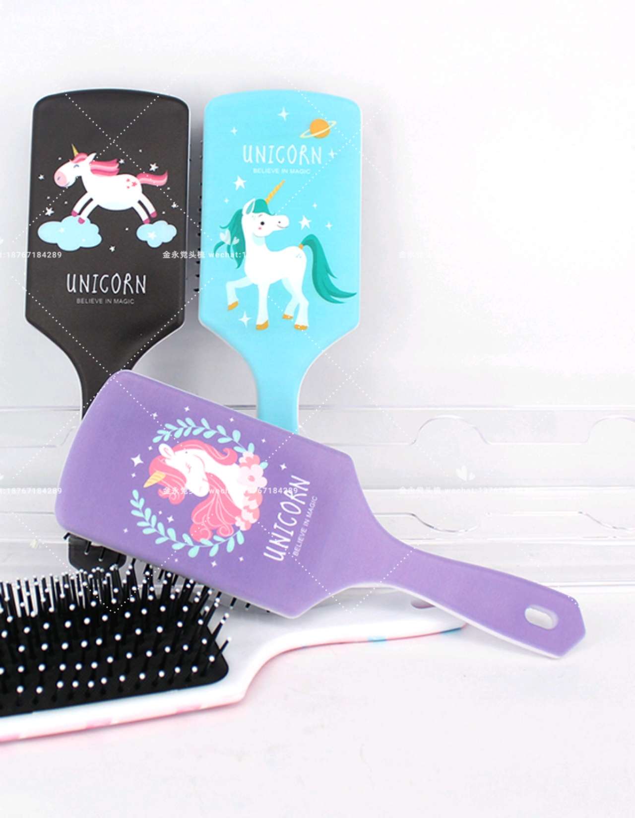 Cartoon printing massage comb airbag comb round