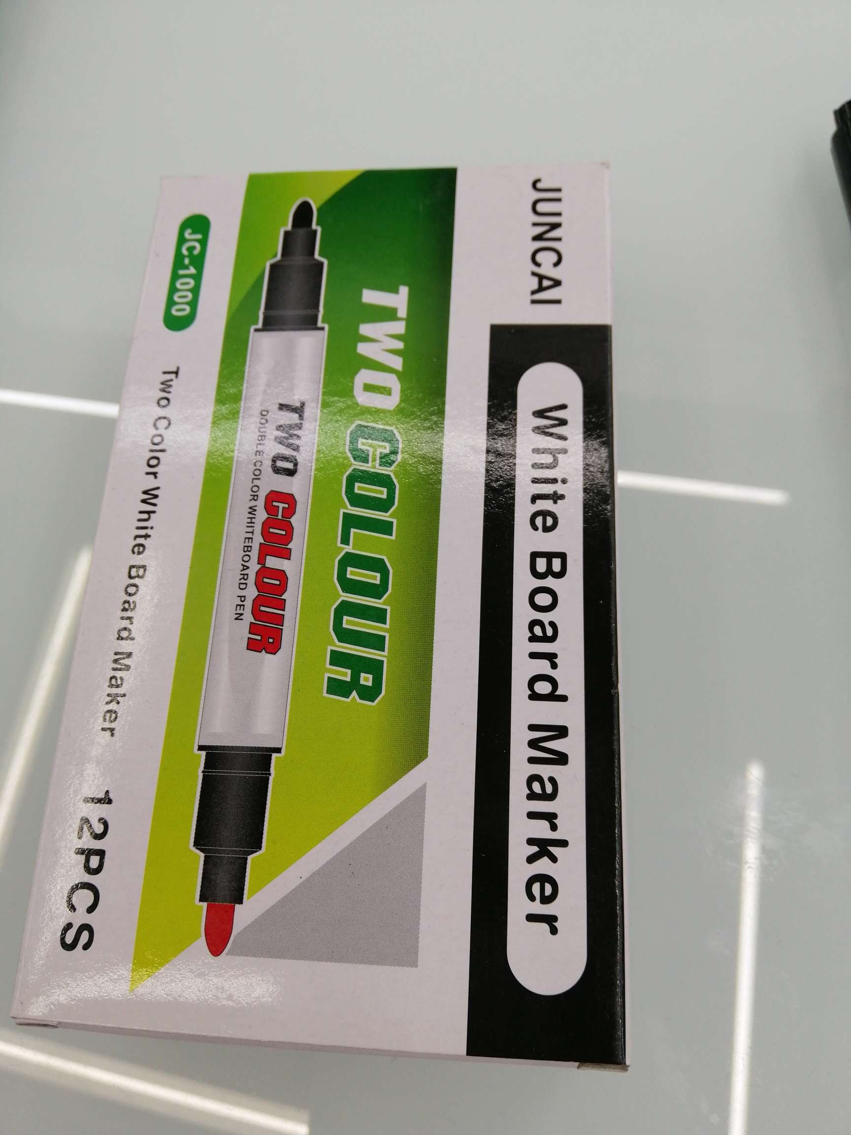 Hanjia Stationery Office Culture Student Writing Tools Whiteboard Pen jC 1000 Double-headed Whiteboard Pen 12-piece package details Picture