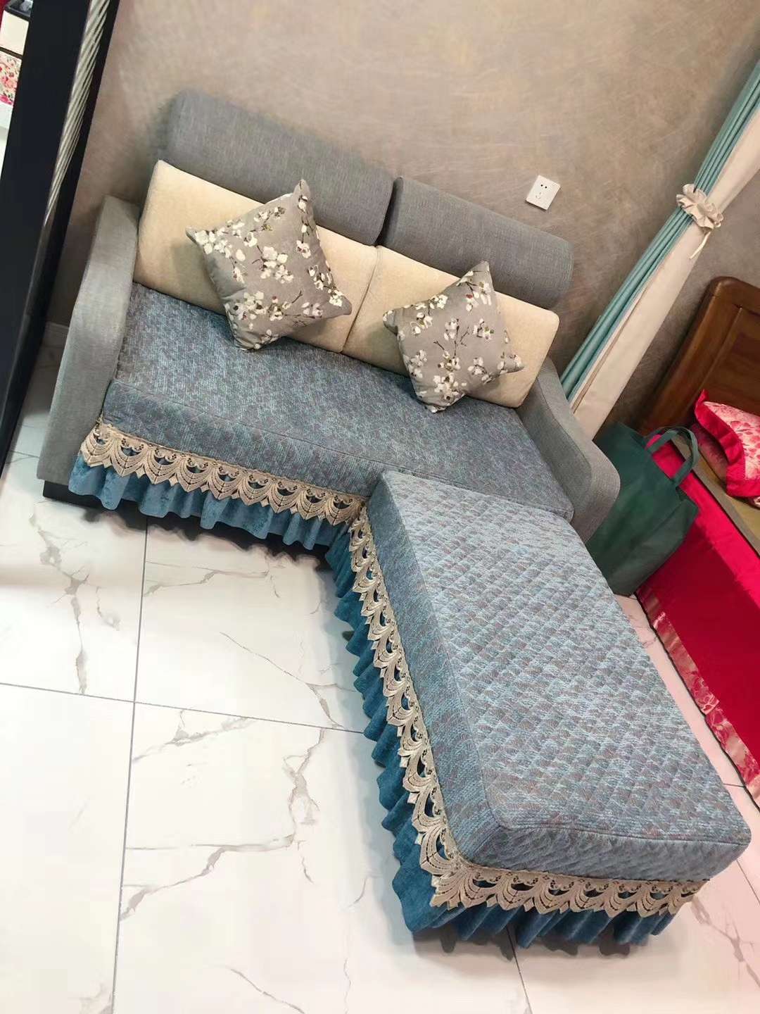 麻将麻布两套沙发垫沙发布艺沙发垫配套雪尼尔意大利绒荷兰绒私人订制全包半包详情图10