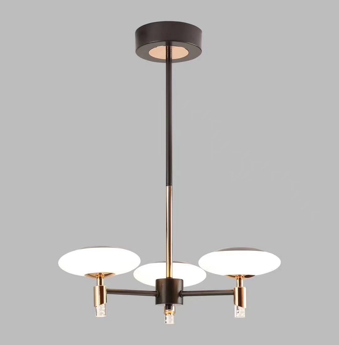 北欧风6头吊灯白底实物图