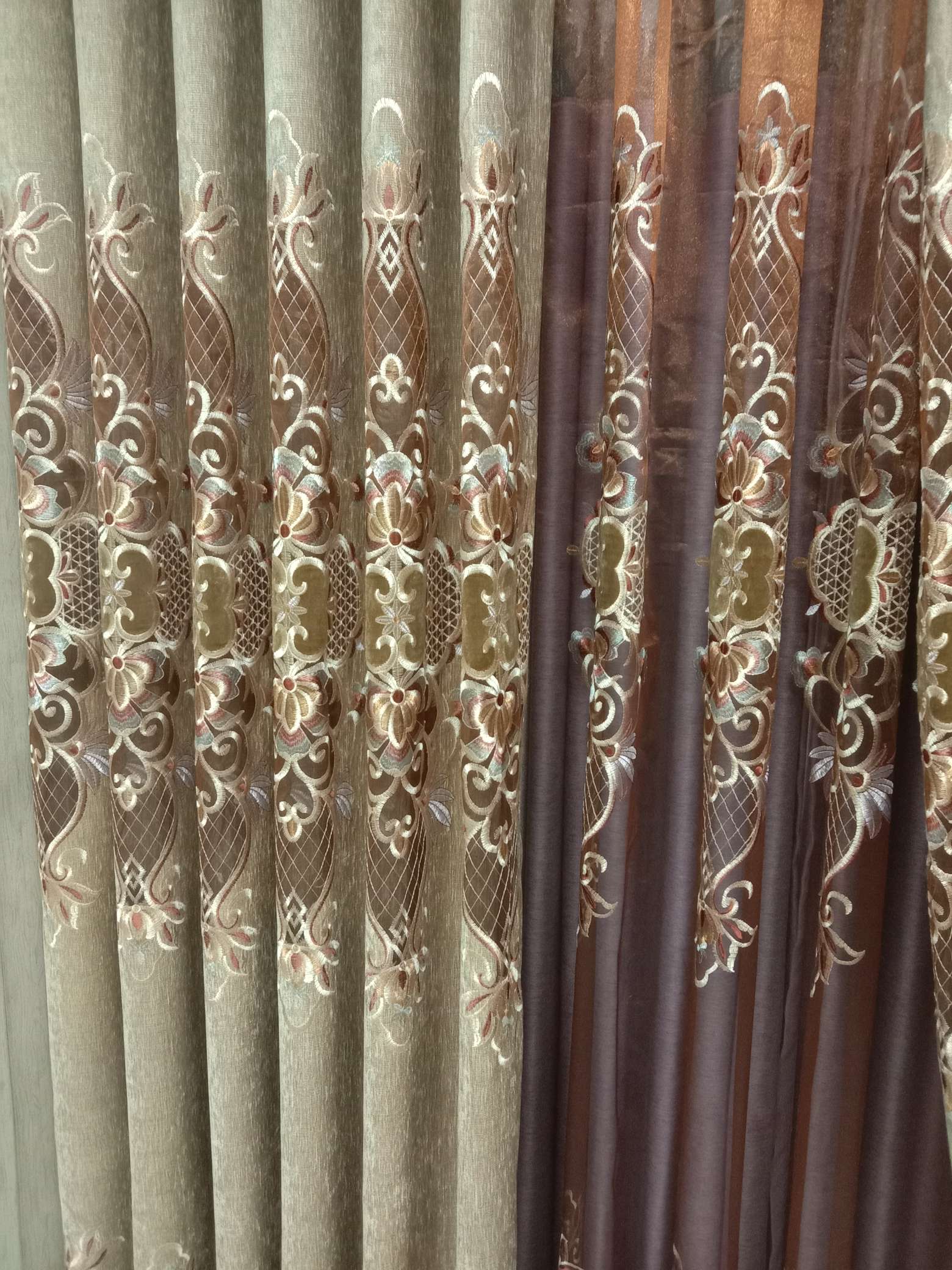 High-end Sherry European-style hollowed-out embroidered curtains undefined