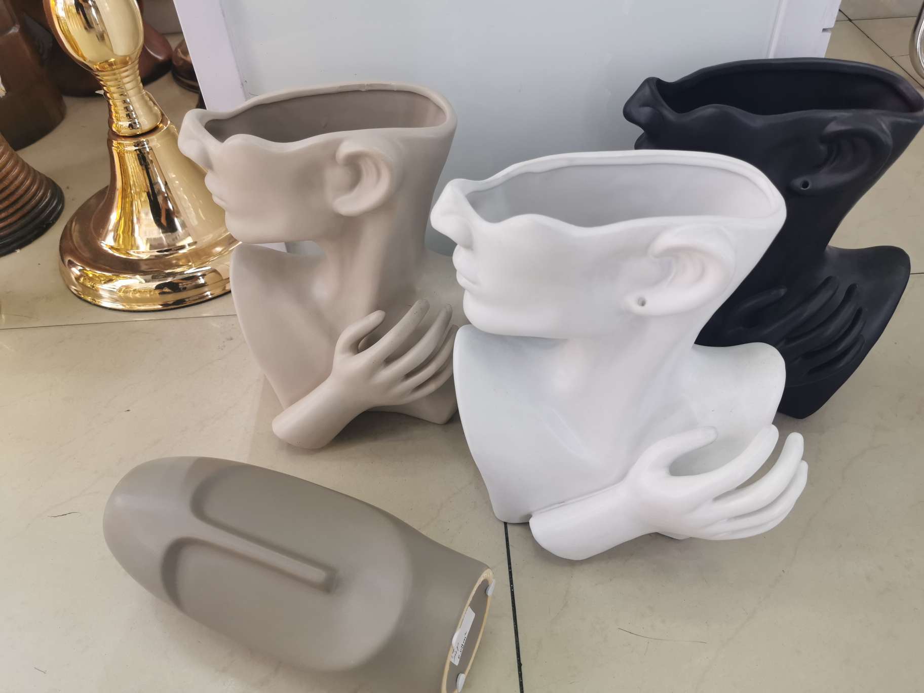 Ceramic Vase Handicraft Furniture Decoration Face Vase Decoration