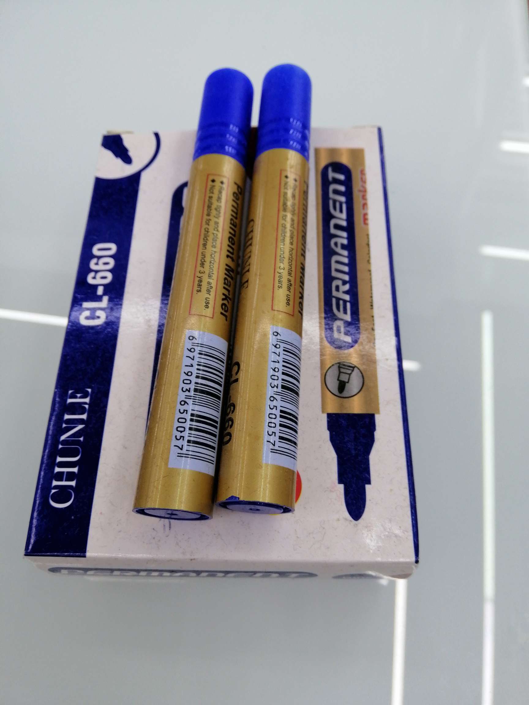 Yiwu Hanjia Stationery Writing Tools CL-660 marker pens, a box of 12 pieces, packaged in black, blue and red colors Specification drawing