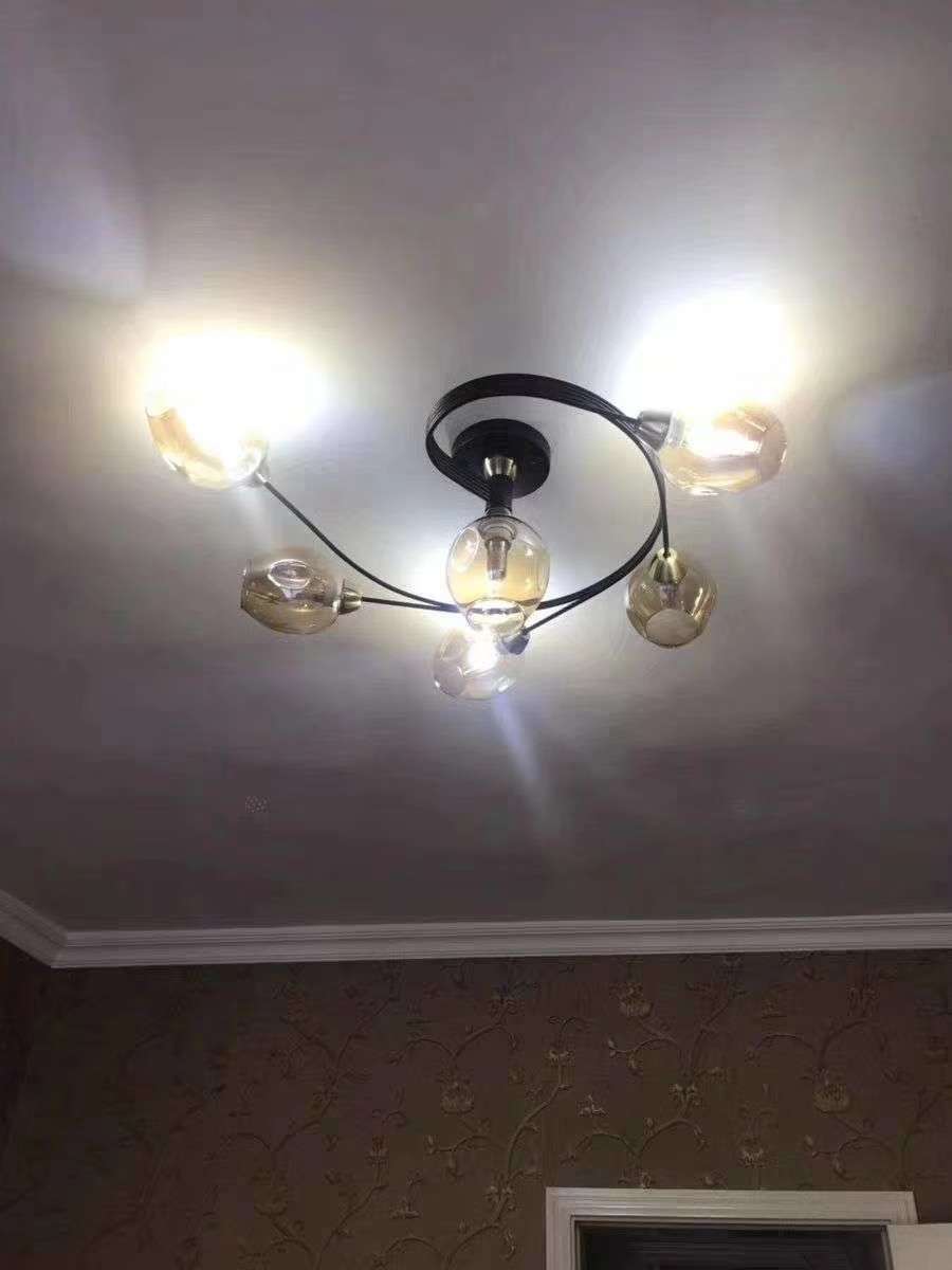 Nordic minimalist ironwork lamps, LED living room lamps, dining room lamps and room lamps Specification image