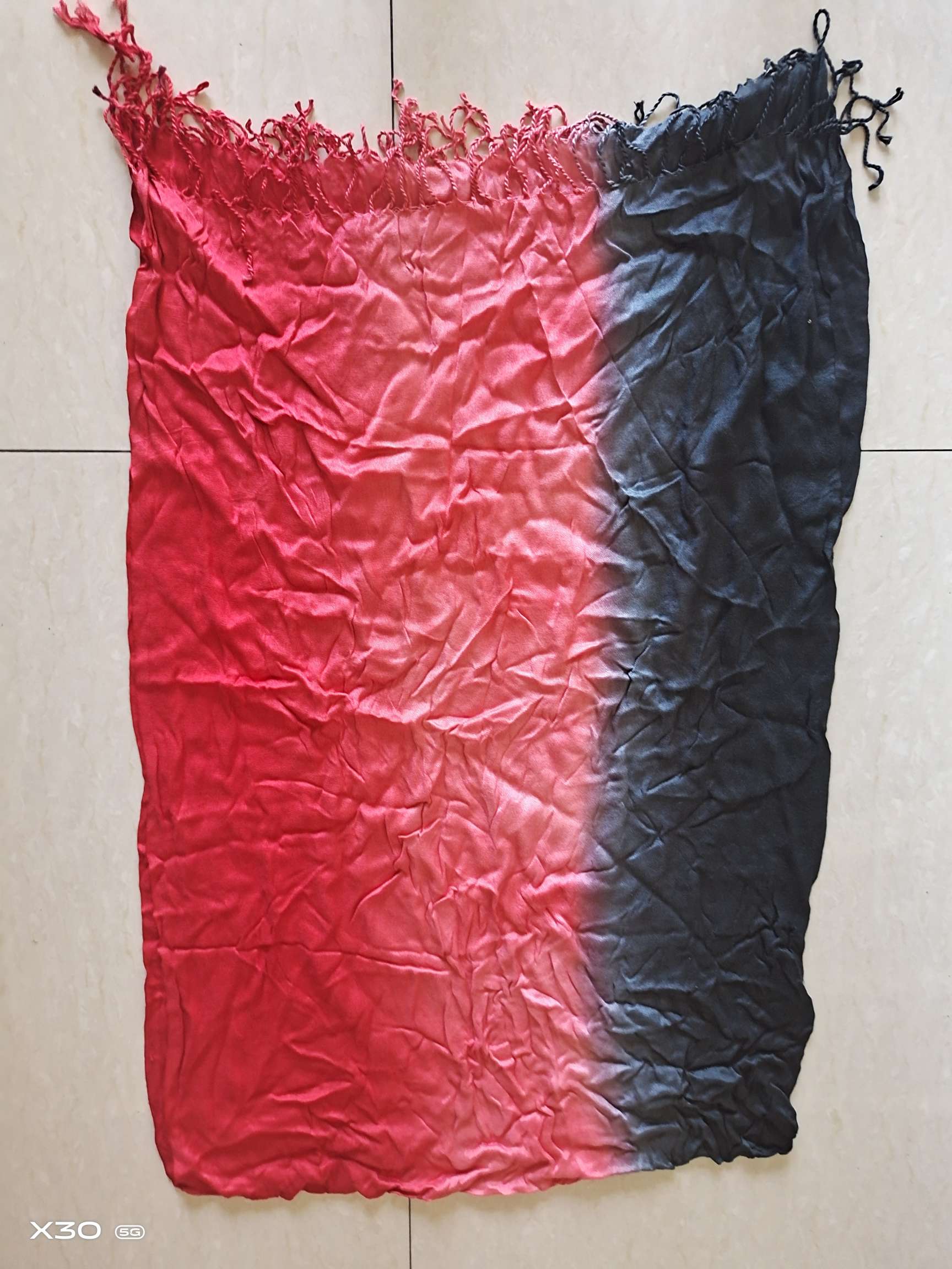 Rayon Cotton Tie Dye Red And Black Series