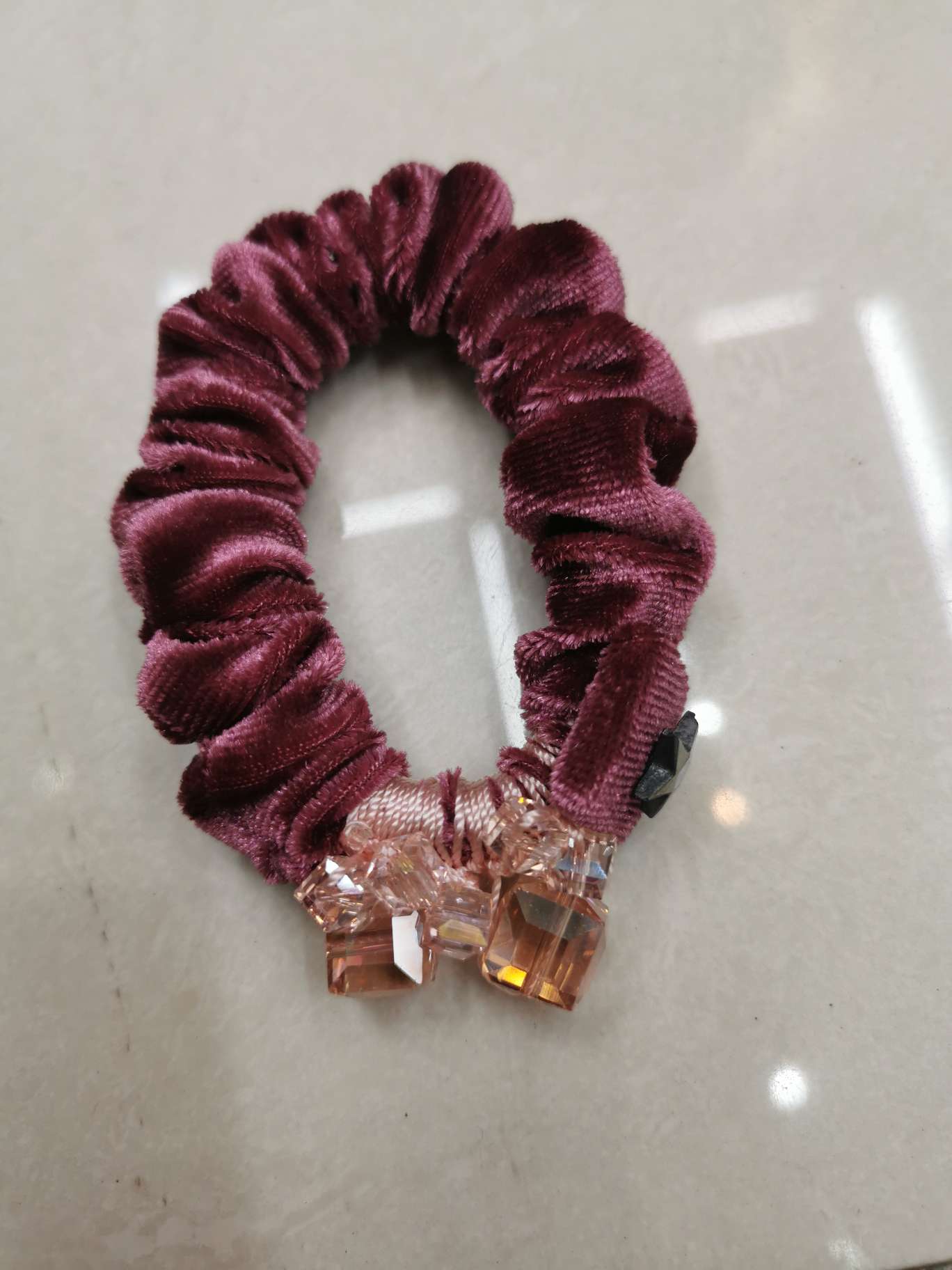 粉色绒布