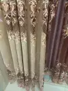 High-end Sherry European-style hollowed-out embroidered curtains Item Picture