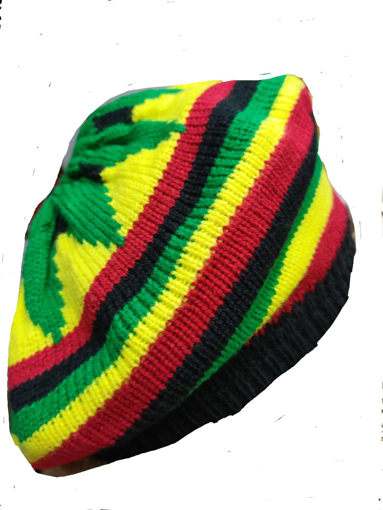 European And American Festival Hats Black Green Yellow Red Black Hat Octagonal Striped Watermelon Hat, Jamaica details Picture