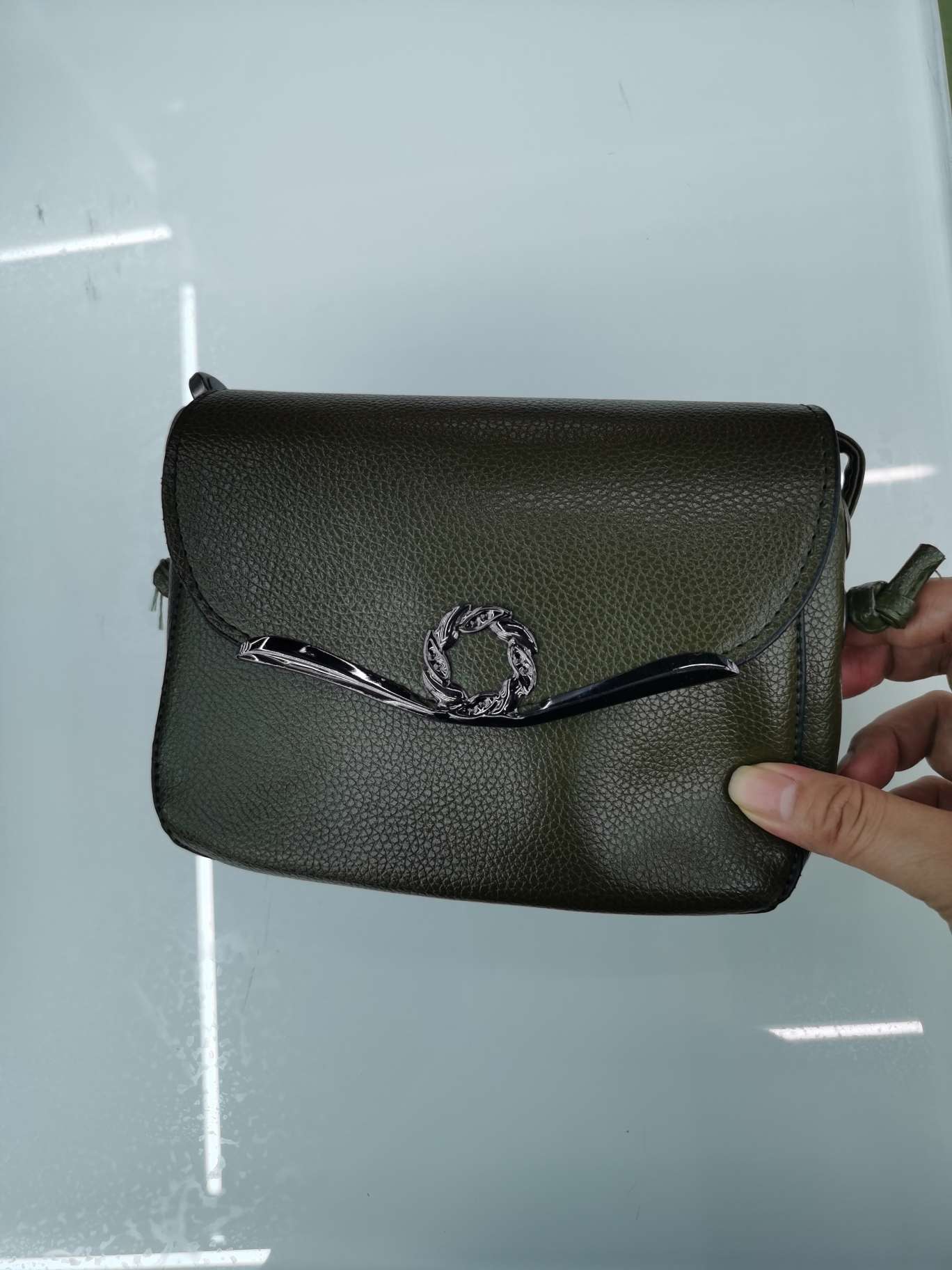Army green satchel thumbnail