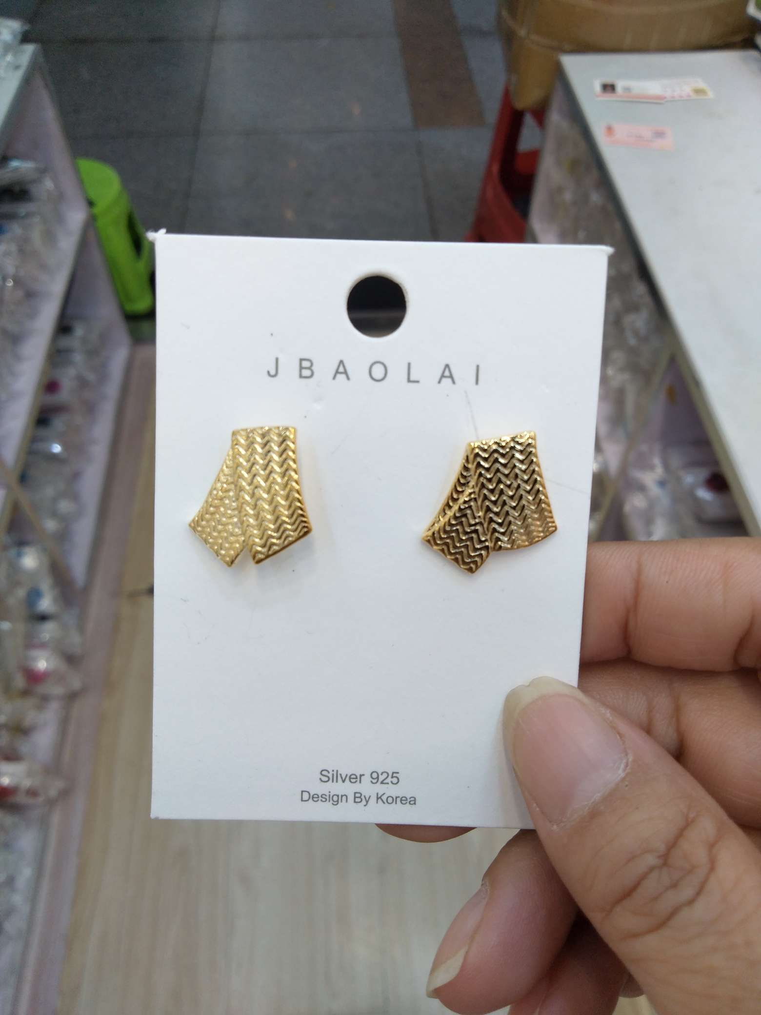 Poker brass earrings thumbnail