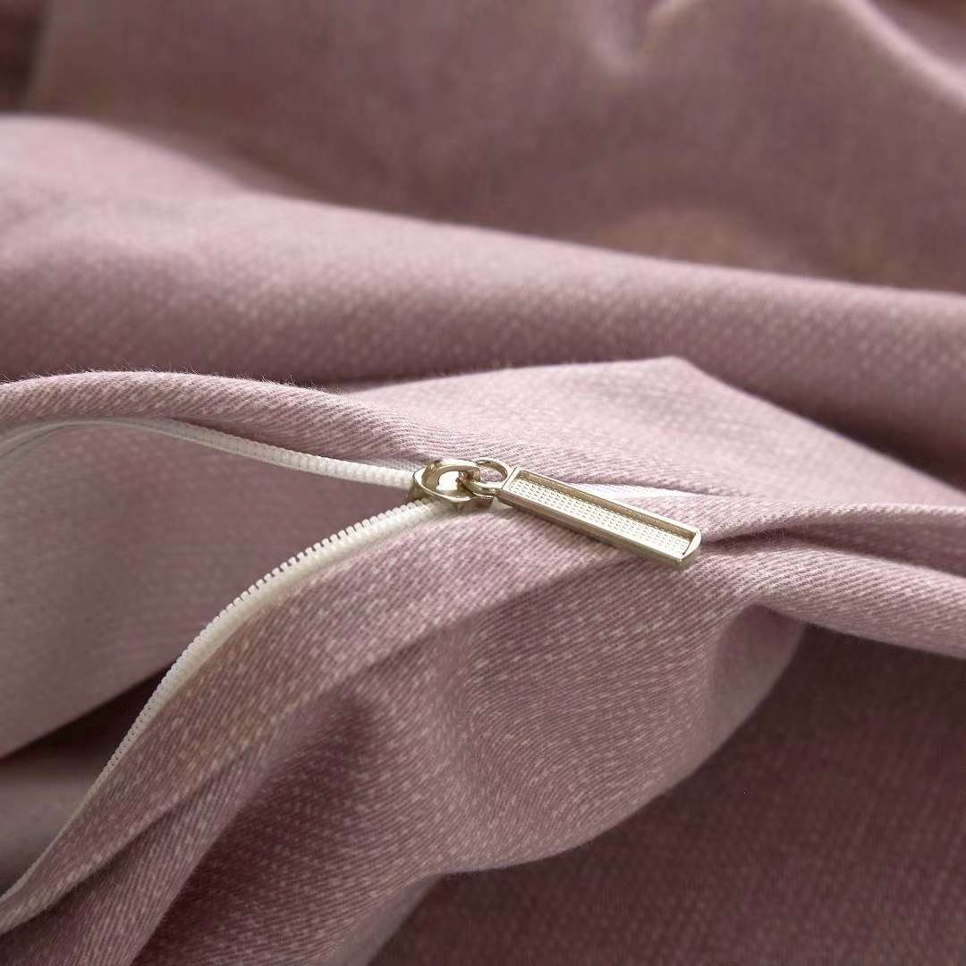 Flowers Bloom All Over the Courtyard - Purple Pure Cotton Four-piece Set details Picture