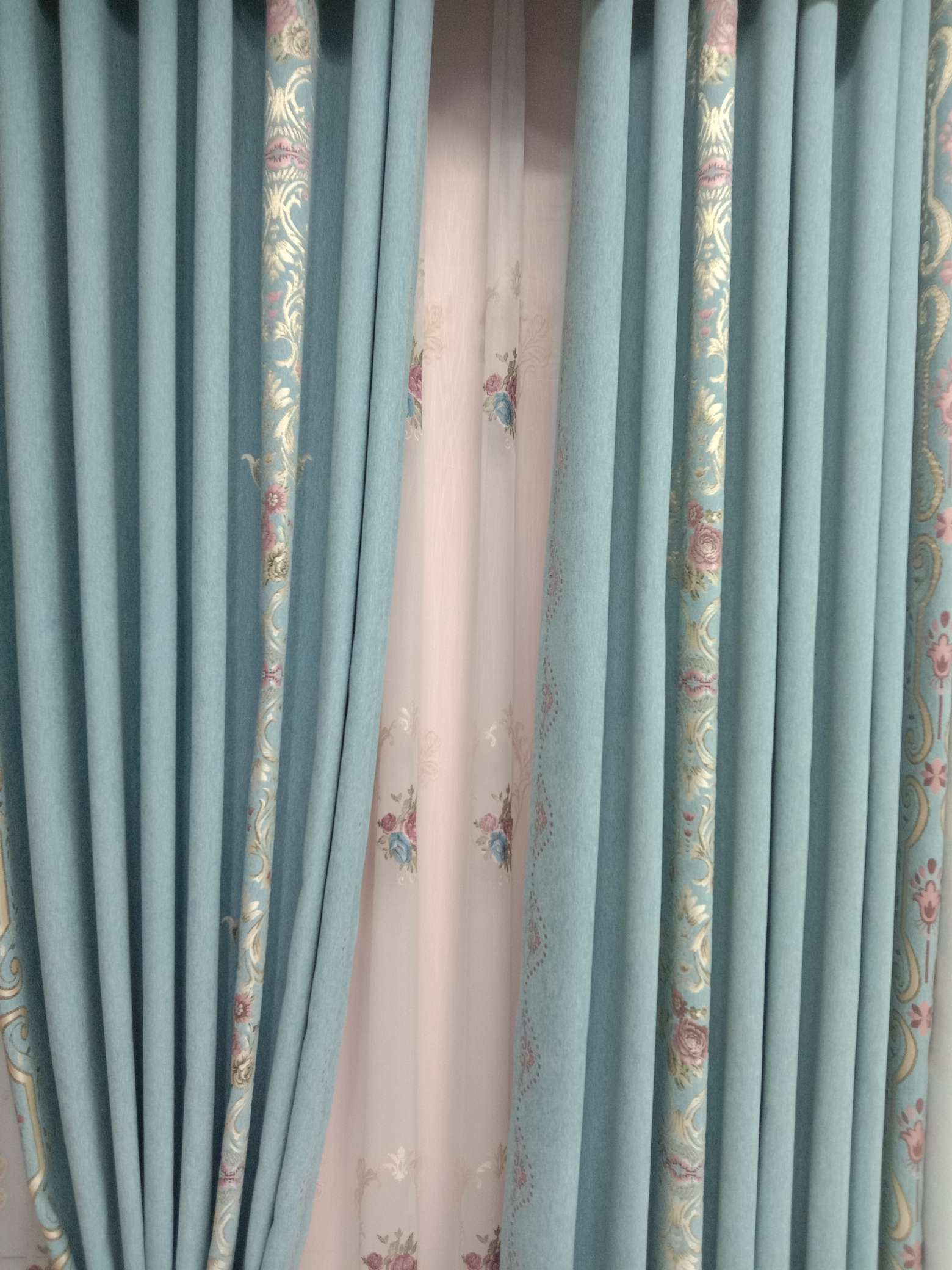 New style factory direct sales available for retail and wholesale. Kaxenier seamless splicing Chinese-style bedroom and living room fashion curtains Item Picture