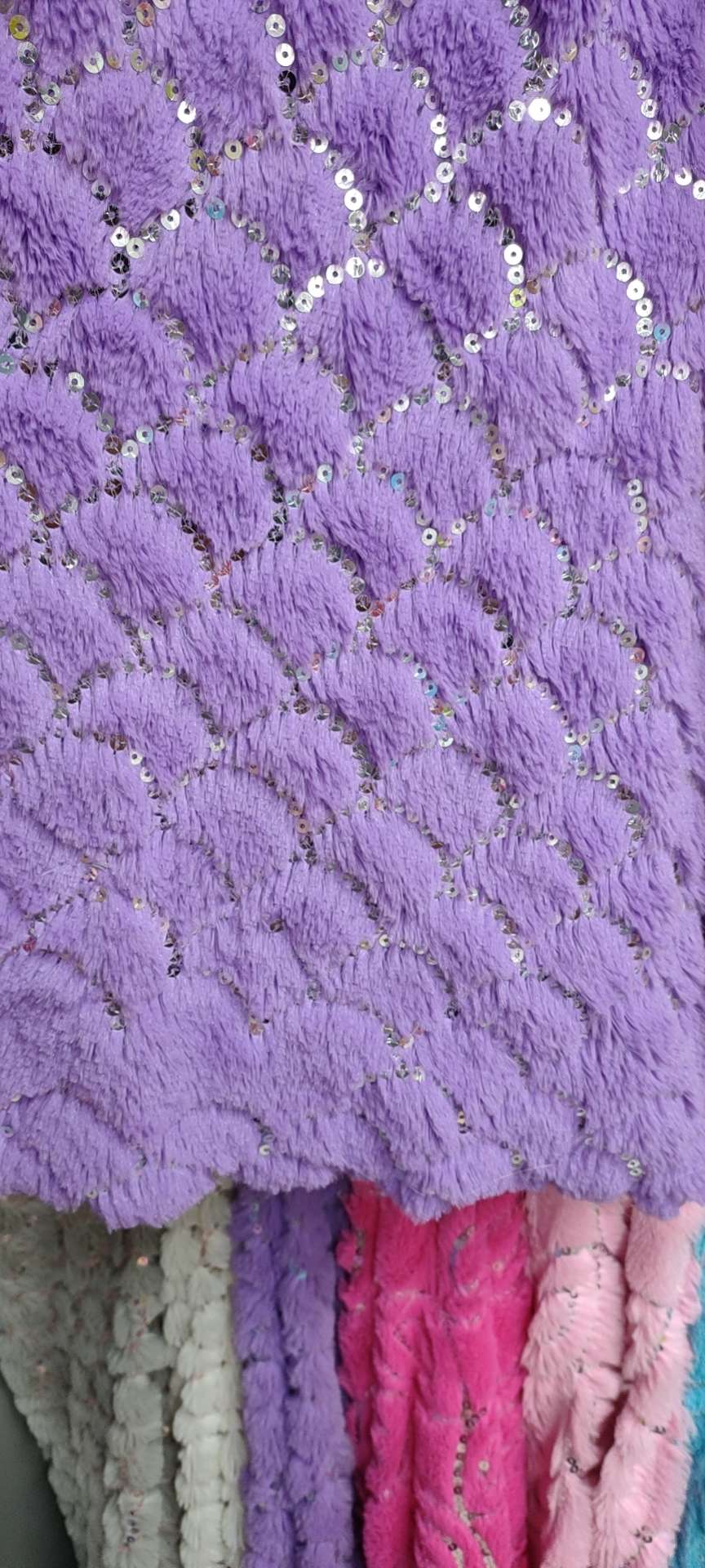 South Korean Velvet Embroidery, Light Purple