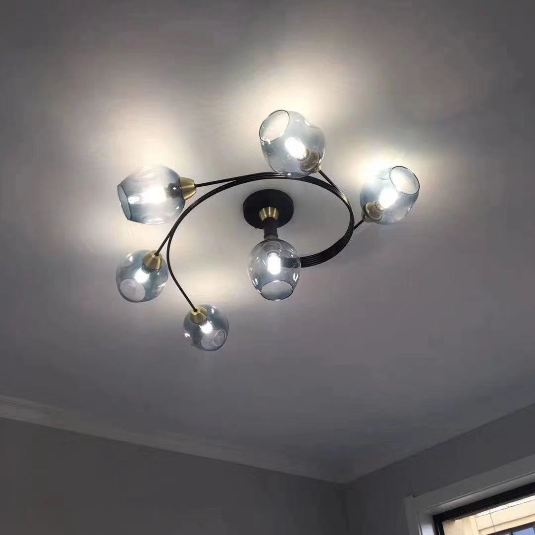 Nordic minimalist ironwork lamps, LED living room lamps, dining room lamps and room lamps undefined