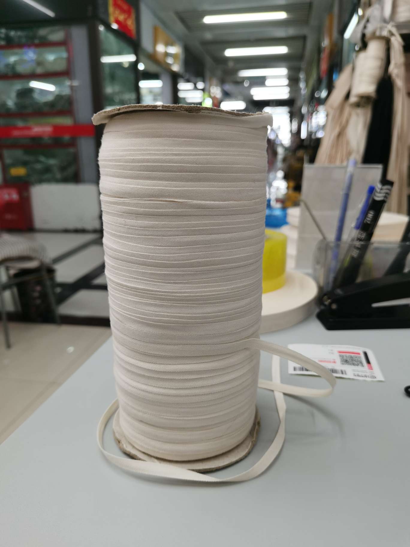 0.6本白色商标带