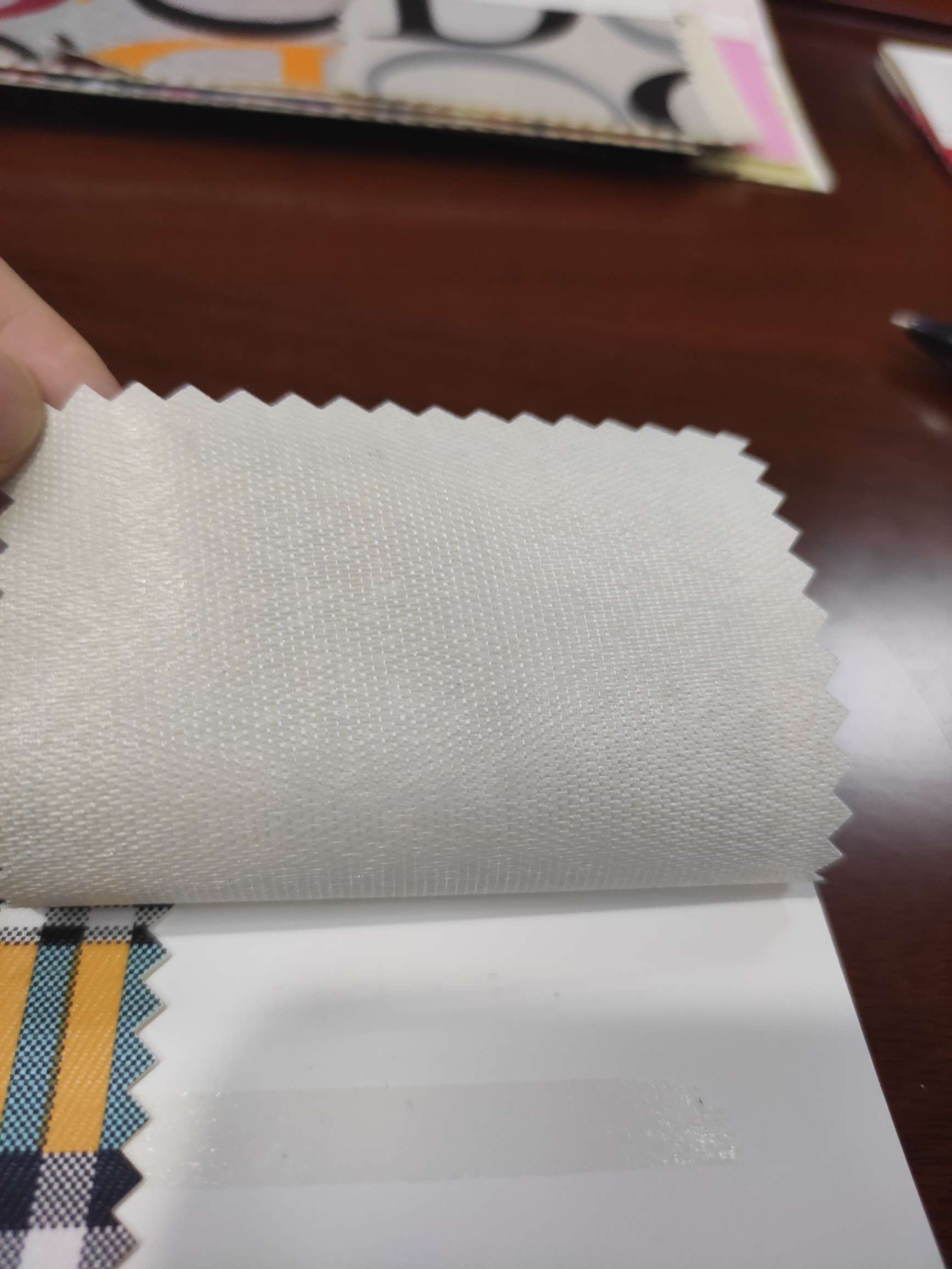 米兰格子大量现货高中低档皮革面料厂家直销热销新款白底实物图