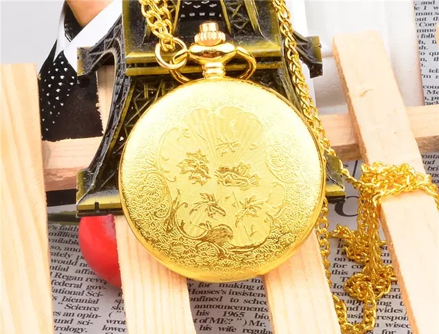 Exquisite multi-color pocket watch with dense flowers Specification image