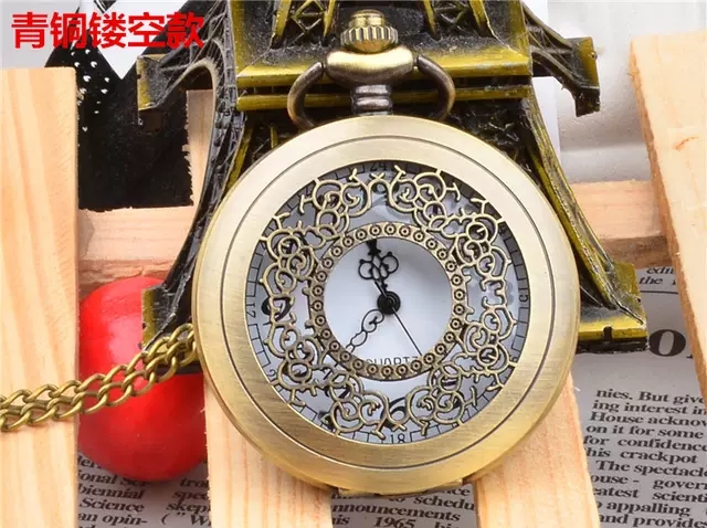 Exquisite multi-color pocket watch with dense flowers
