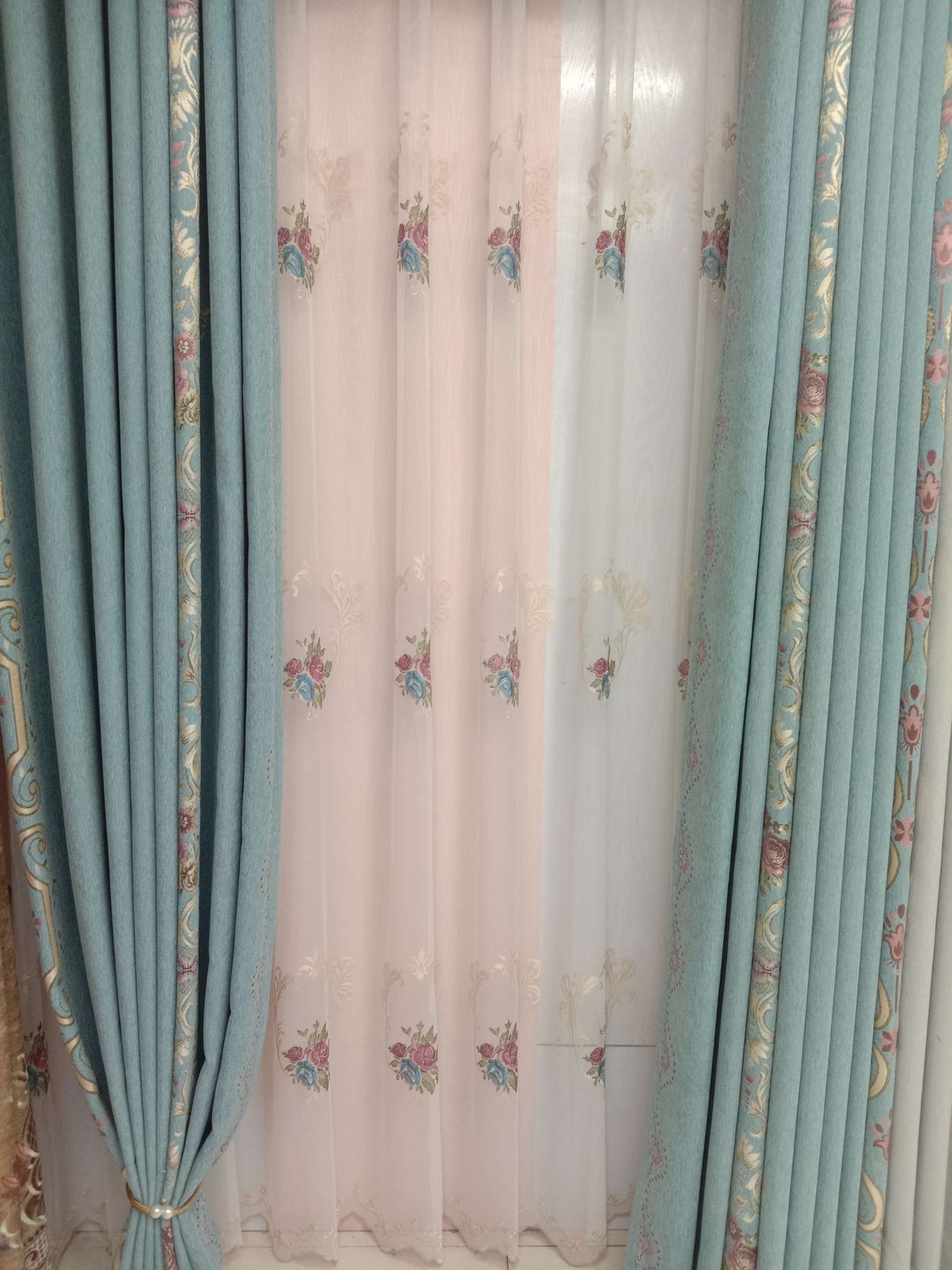 New style factory direct sales available for retail and wholesale. Kaxenier seamless splicing Chinese-style bedroom and living room fashion curtains undefined