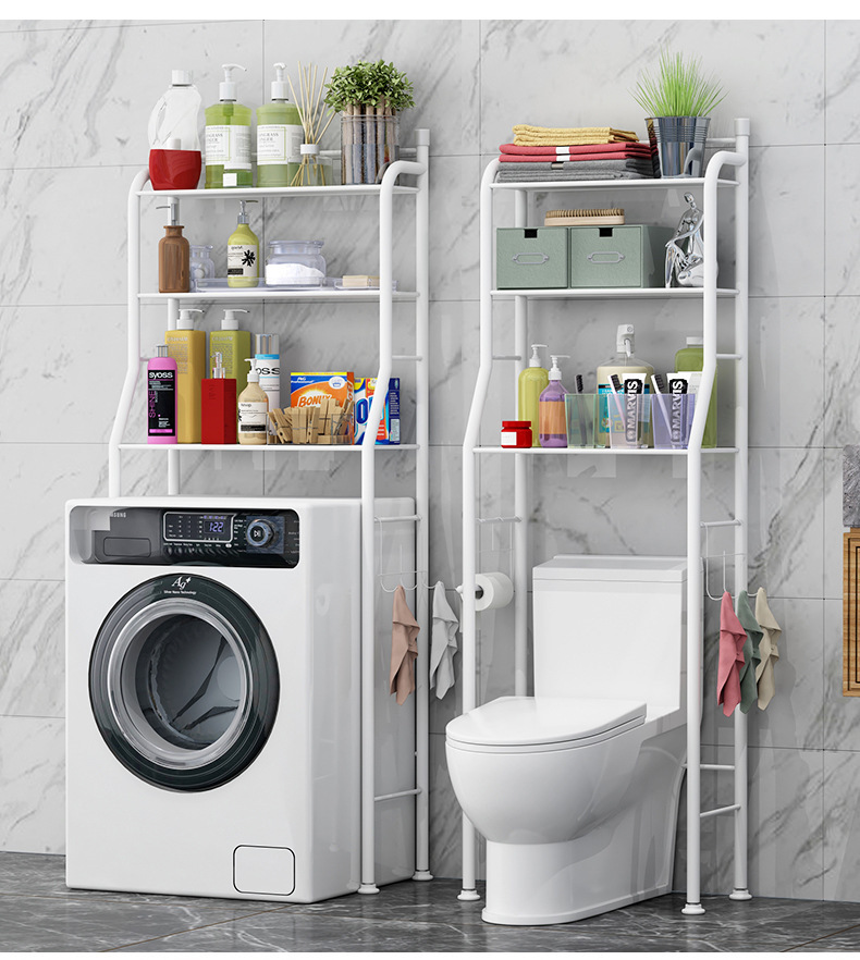 Bathroom bathroom toilet rack non-punch toilet rack corner rack multifunctional floor rack thumbnail