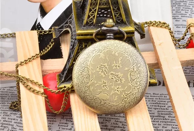 Exquisite multi-color pocket watch with dense flowers undefined