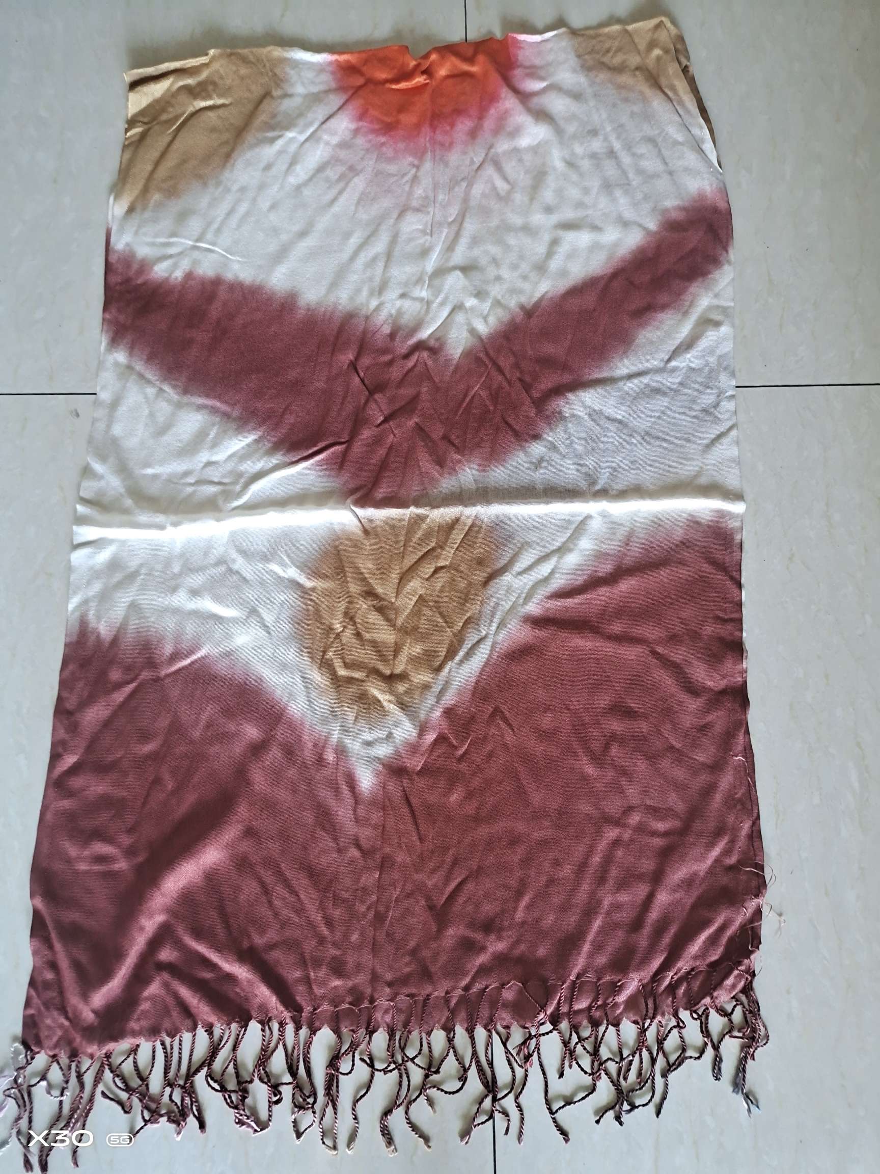 人造棉扎染橡皮红加白系列