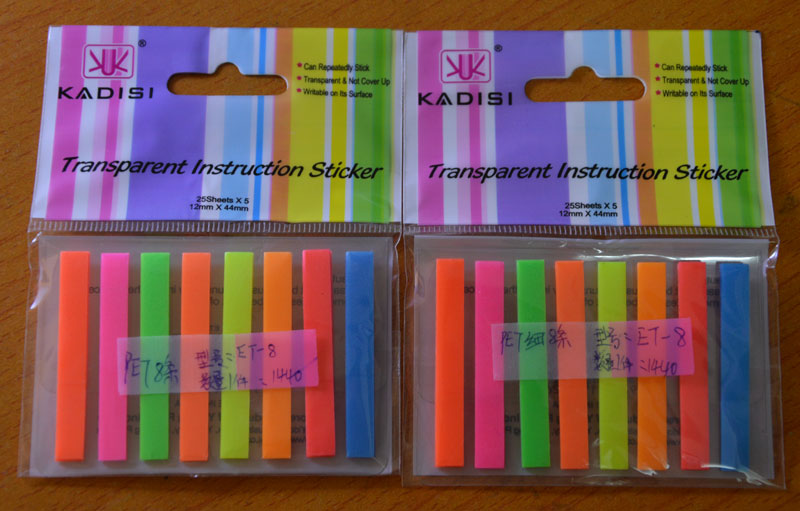 Manufacturers direct PET details eight sticky notes bookmark notes