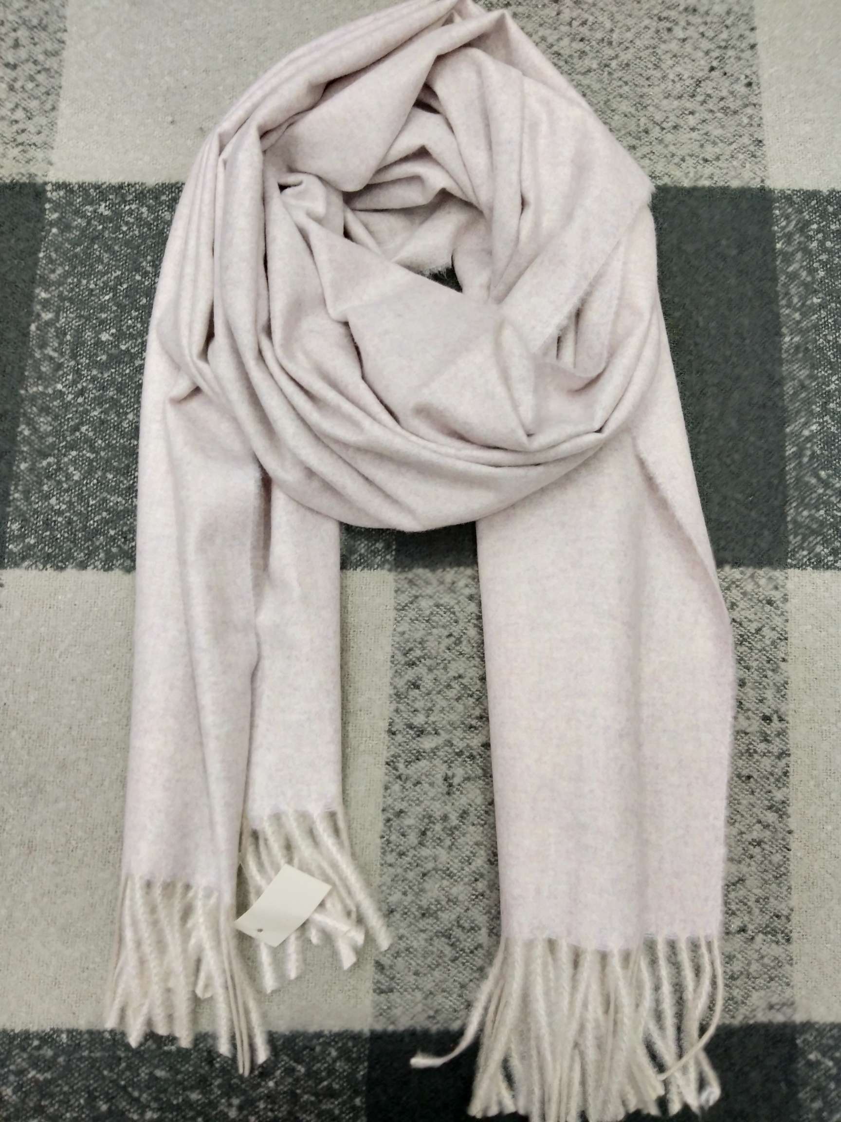Plain Flowered White Shawl For Men And Women