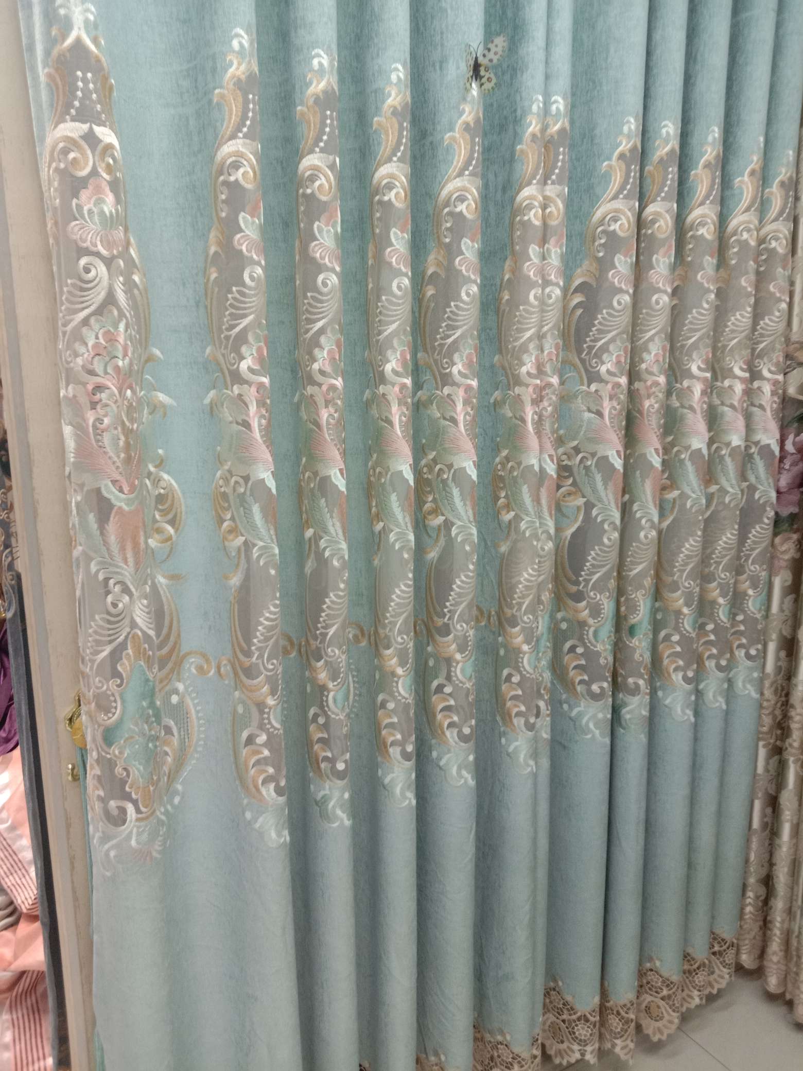 New style factory direct sales available for retail and wholesale. Kaxenier embroidered and hollowed-out fashionable living room and bedroom curtains undefined