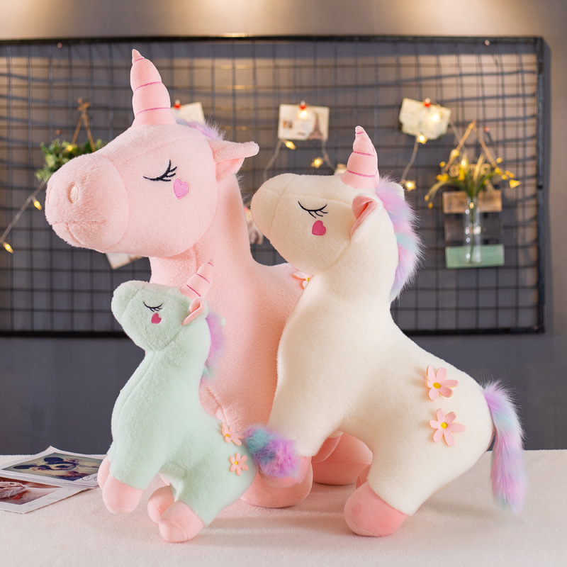 35 cm popular unicorn figurine, cartoon pillow, plush toy, children's birthday gift, girls' Valentine's Day gift wholesale
