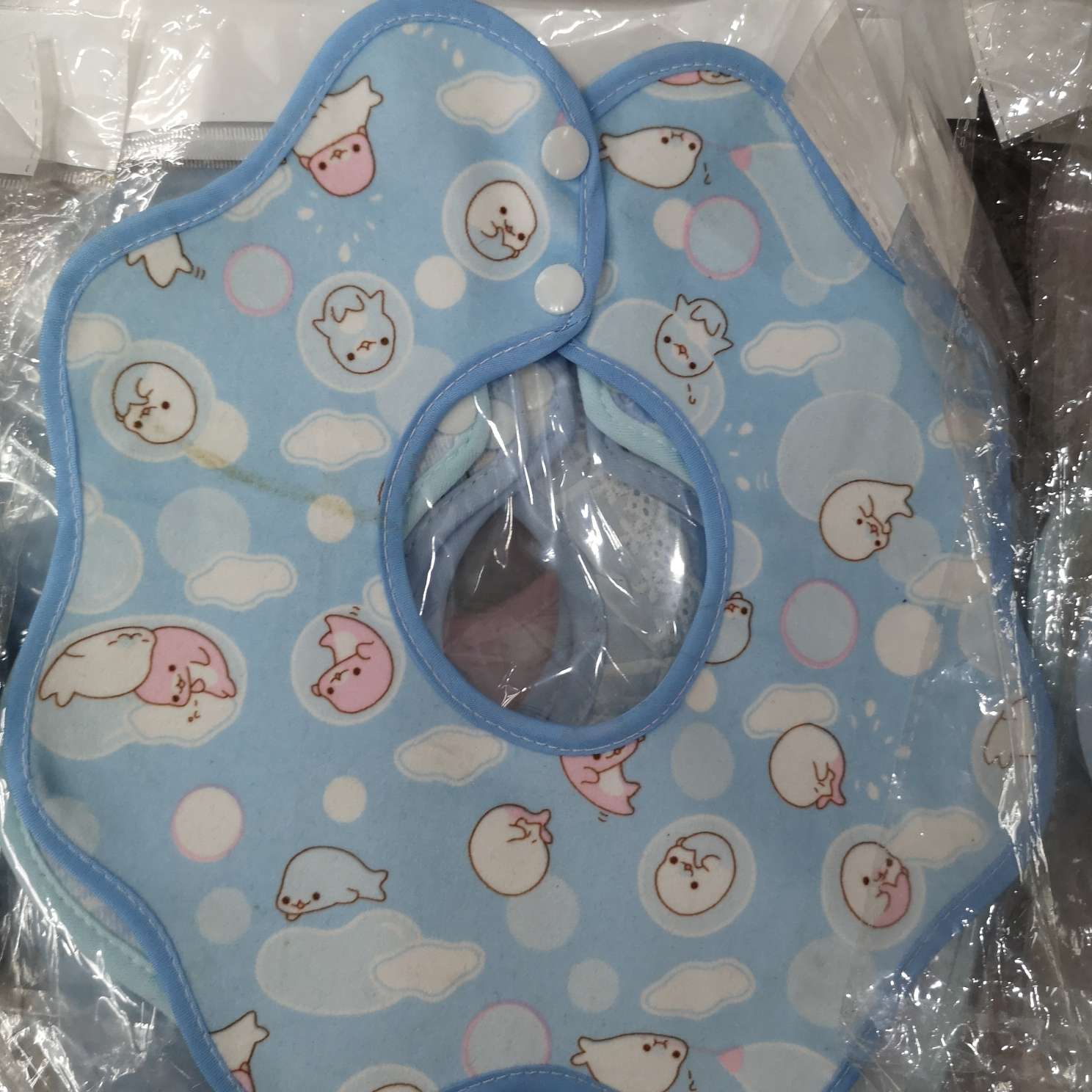 Baby cotton lacing with drool towel baby organic colored cotton bib for newborn waterproof anti-vomit milk bib rice bag thumbnail