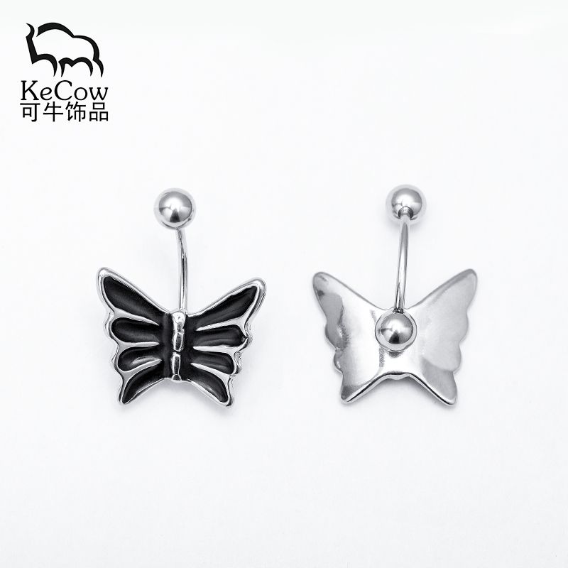 蝴蝶肚脐钉/人体穿刺细节图