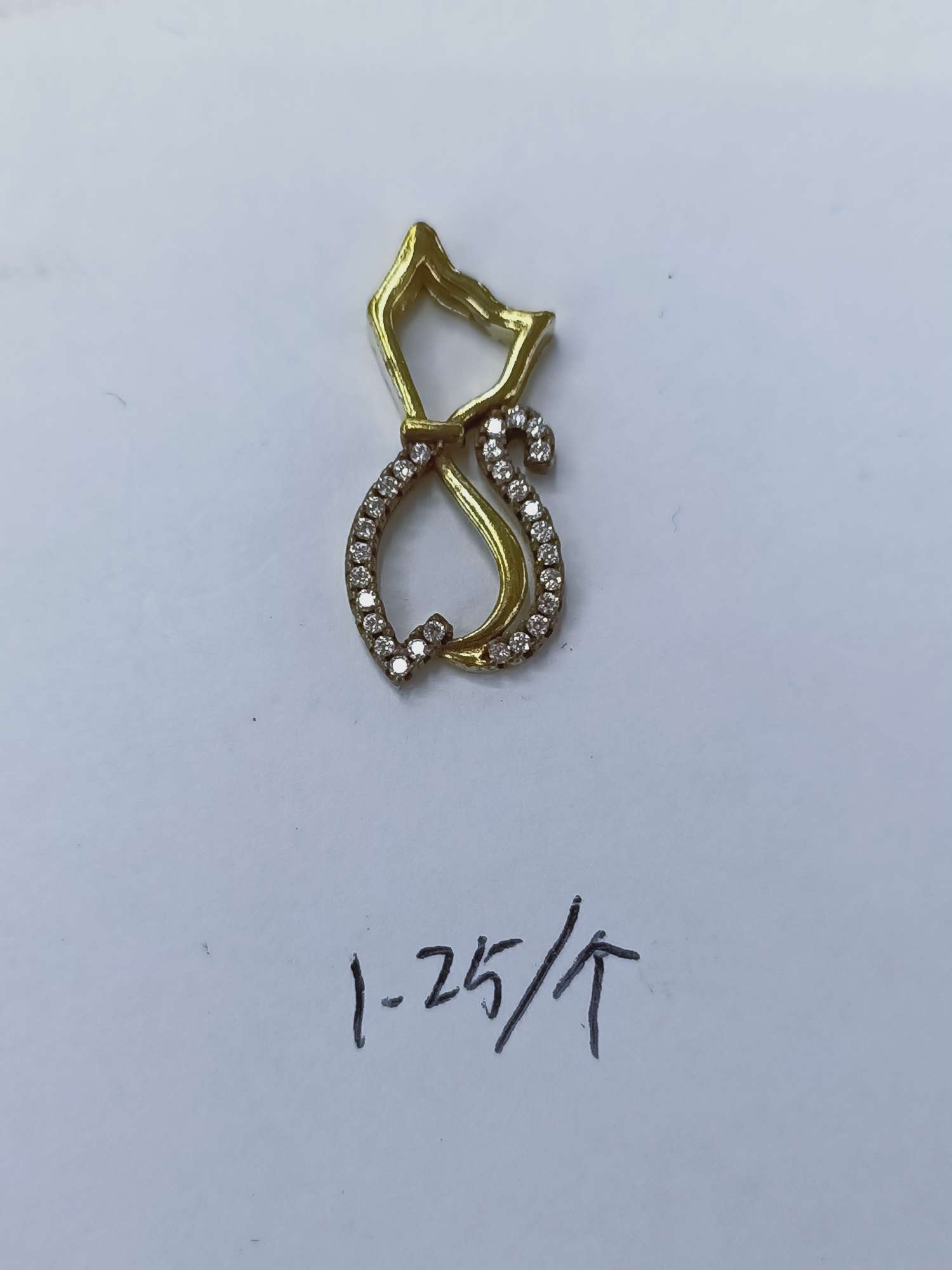 Yiwu Selection copper miniature inlaid kitten pendant hair embryo thumbnail