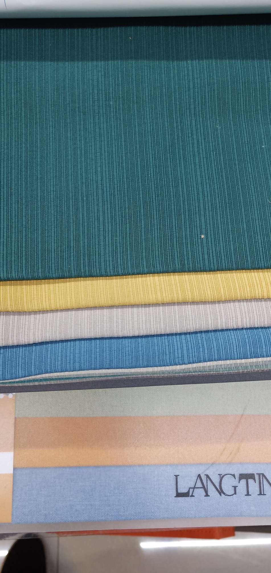 High-precision vertical anti-silk fully blackout curtain fabric Application Scenario