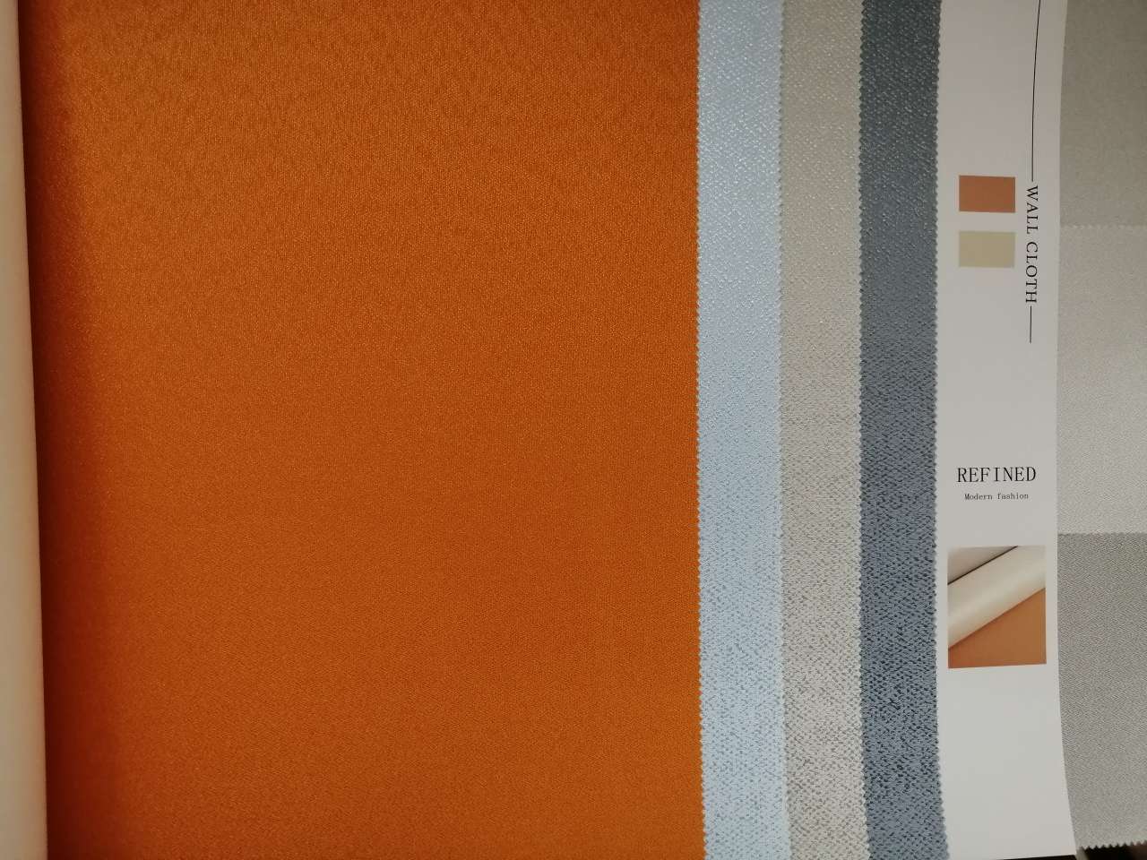 恒致现代北欧风新中式墙布REFINED 3客厅①橙色系细节图