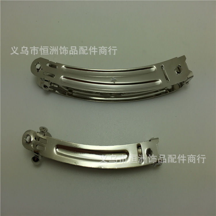 Factory Direct Sales Guangzhou 8/10 Cm Banana Clip Three Pieces Of Metal Hair Clip Hair Accessories Spring Clip Ponytail Buckle undefined
