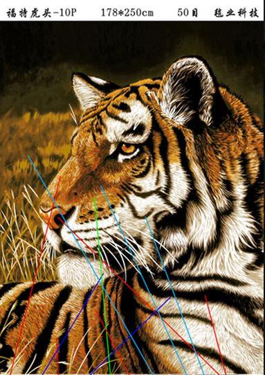 床上用品外贸产品动物花色拉舍尔毛毯图