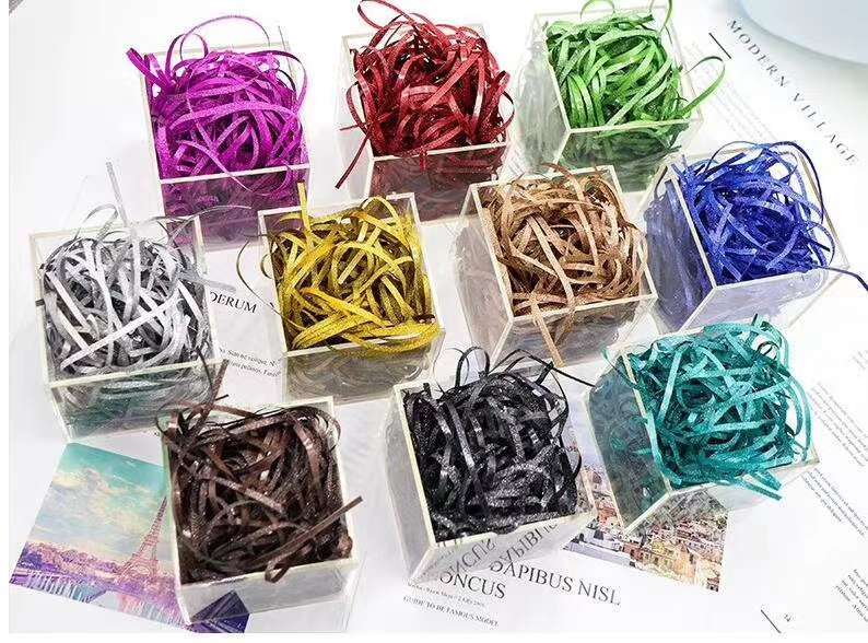 Gold Gift Box Valentine Gift Box Wedding Candy Box Stuffing Raffia Gift Box Shredded Paper Gift Box Decorative Straw