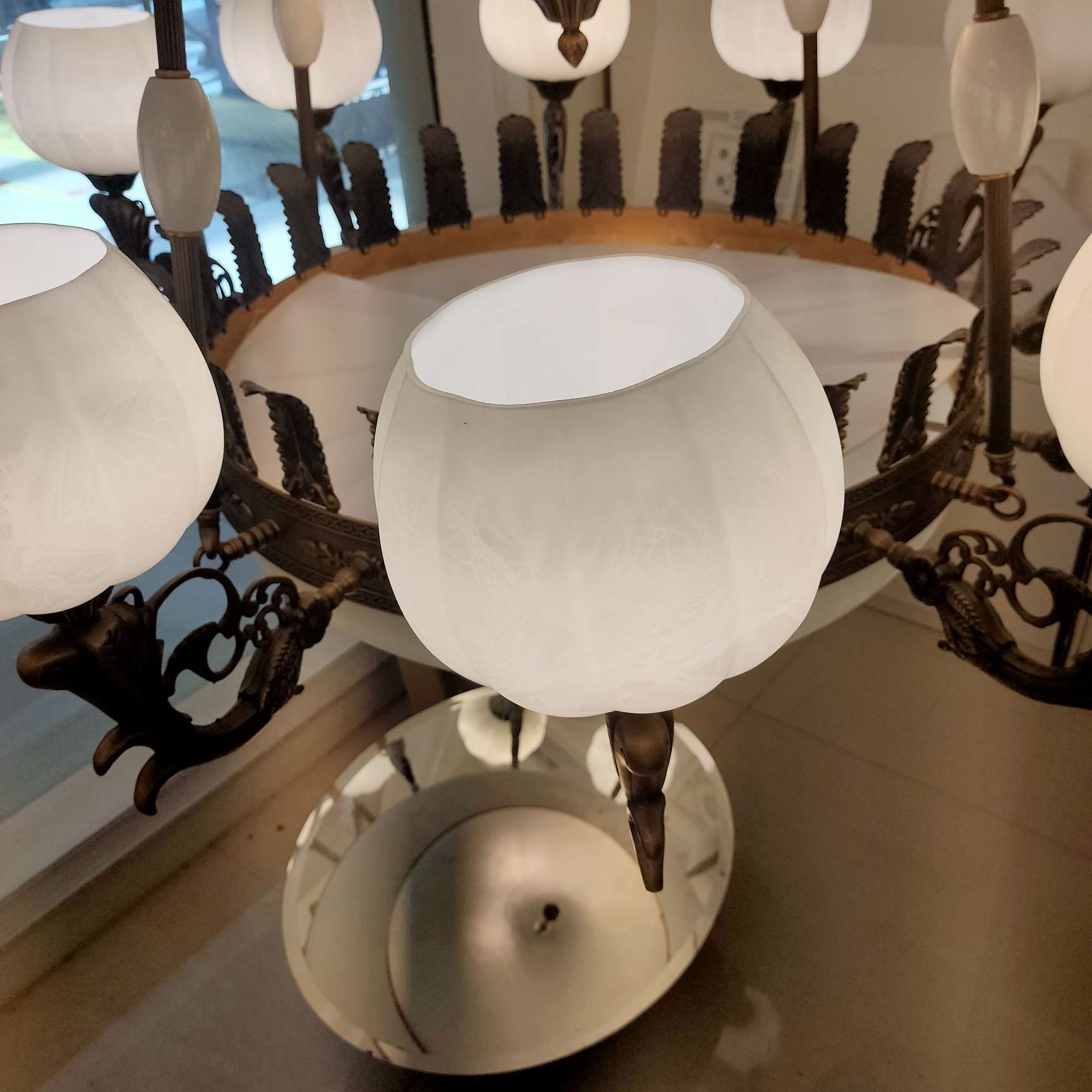 Nordic lamps, grand, modern and simple style, clothing store bedroom magic bean chandelier, dining room Internet red light, home living room chandelier details Picture