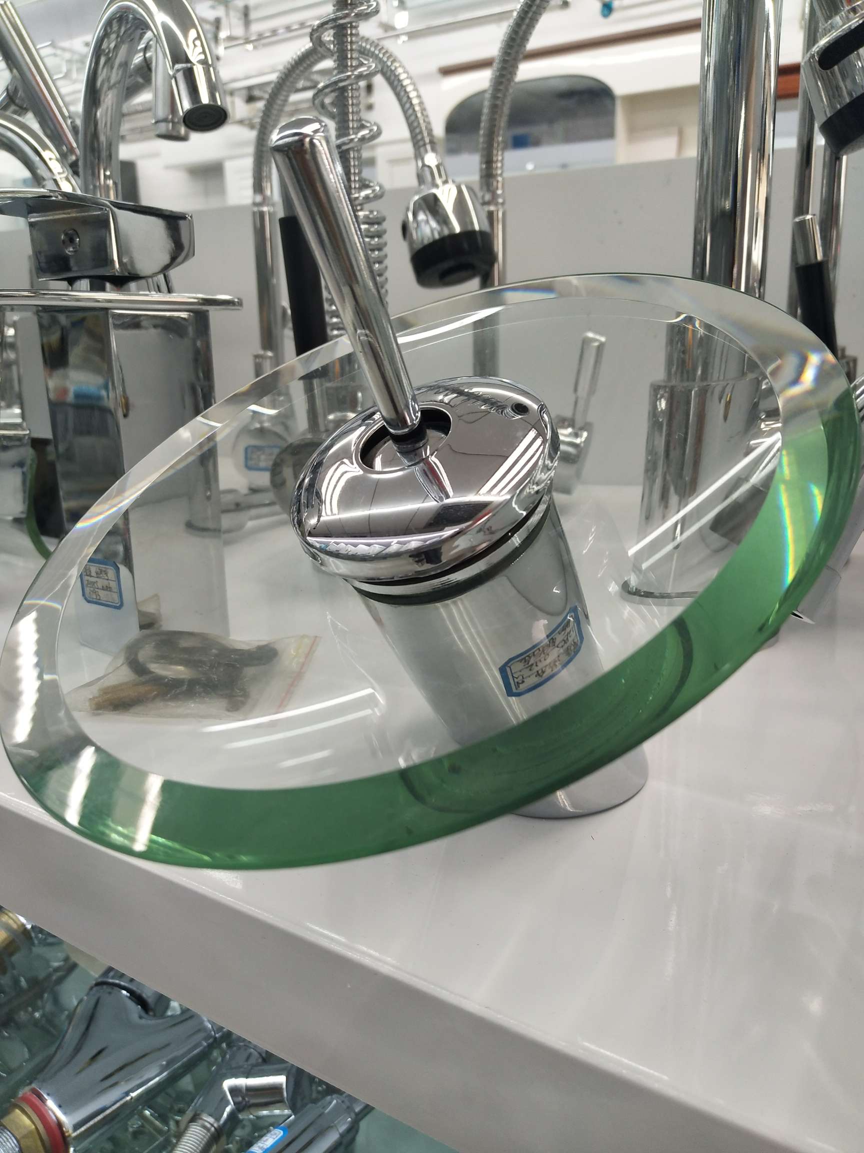 Glass disc copper faucet thumbnail