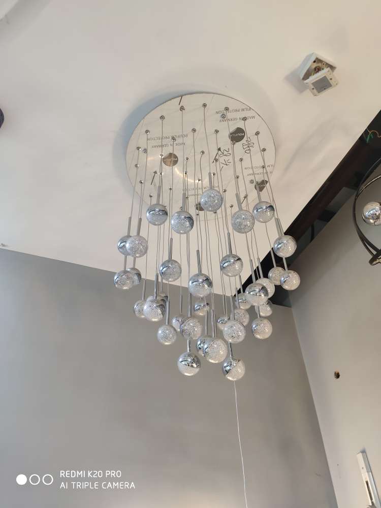 A 30-head spherical LED pendant lamp with a national trend style decoration